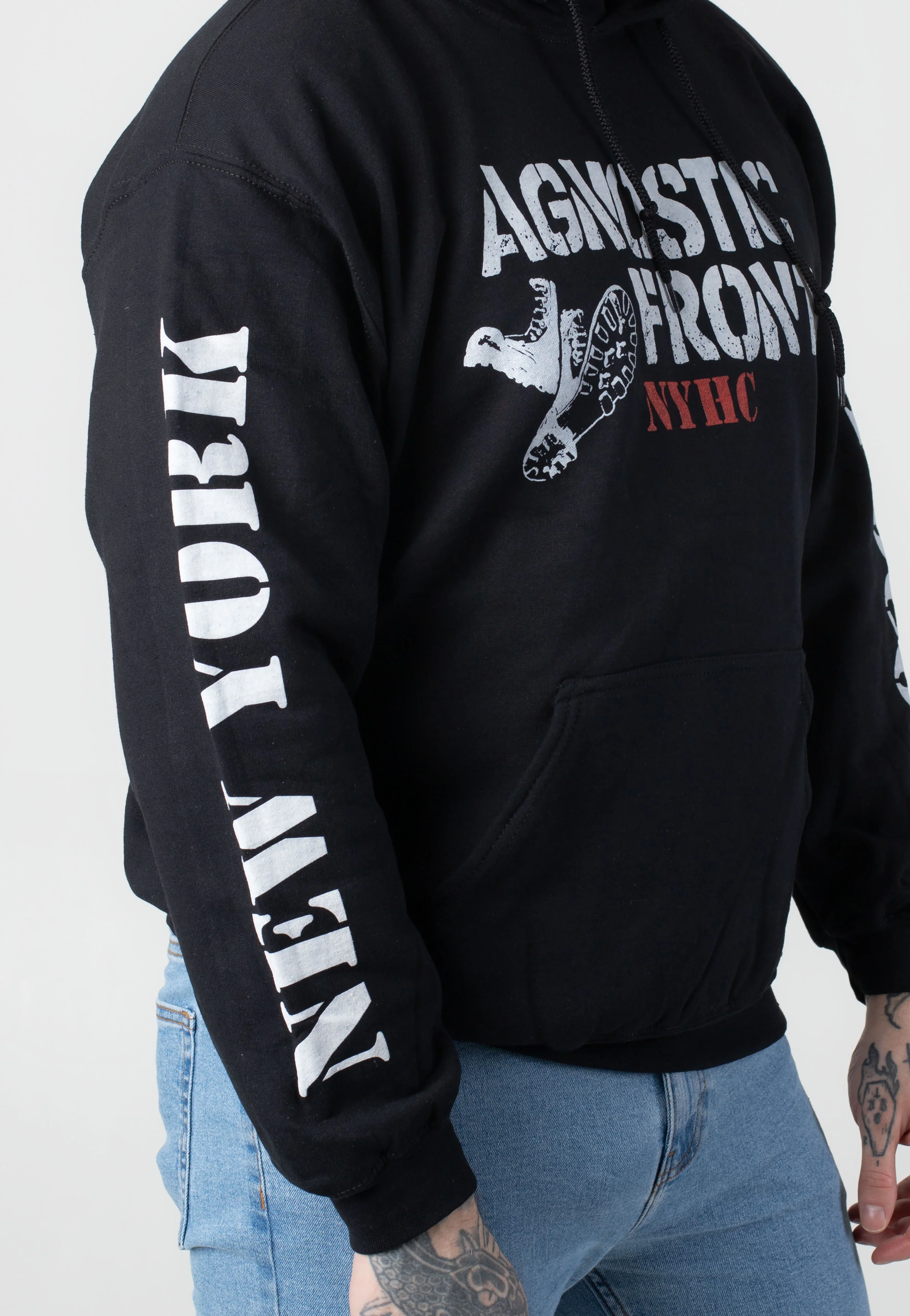 Agnostic Front - Stencil Boots - Hoodie - Image 4
