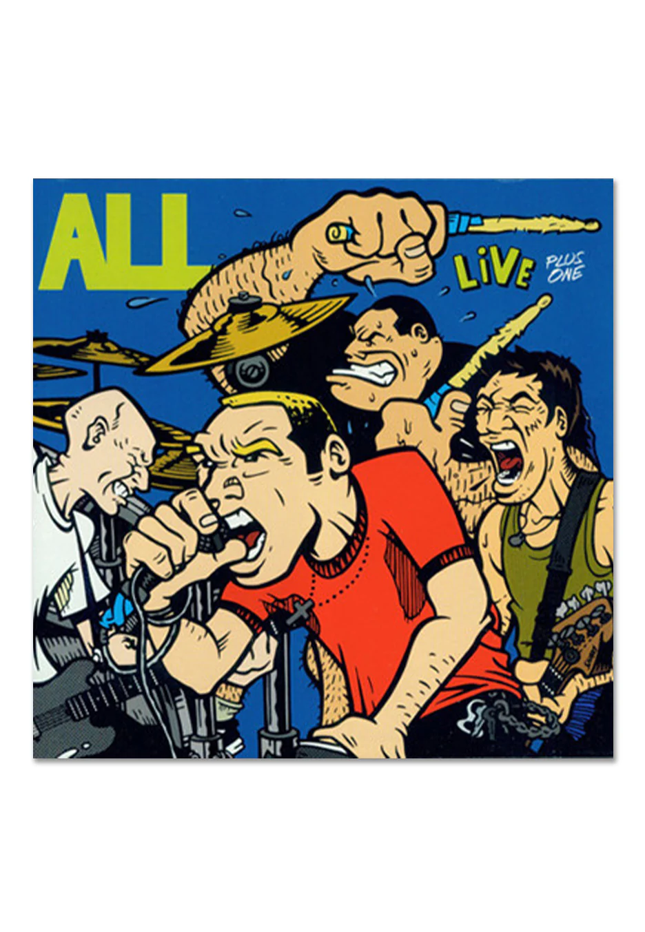 All - Live Plus One Ltd. Blue w/ Yellow - Splattered 2 Vinyl - Image 2