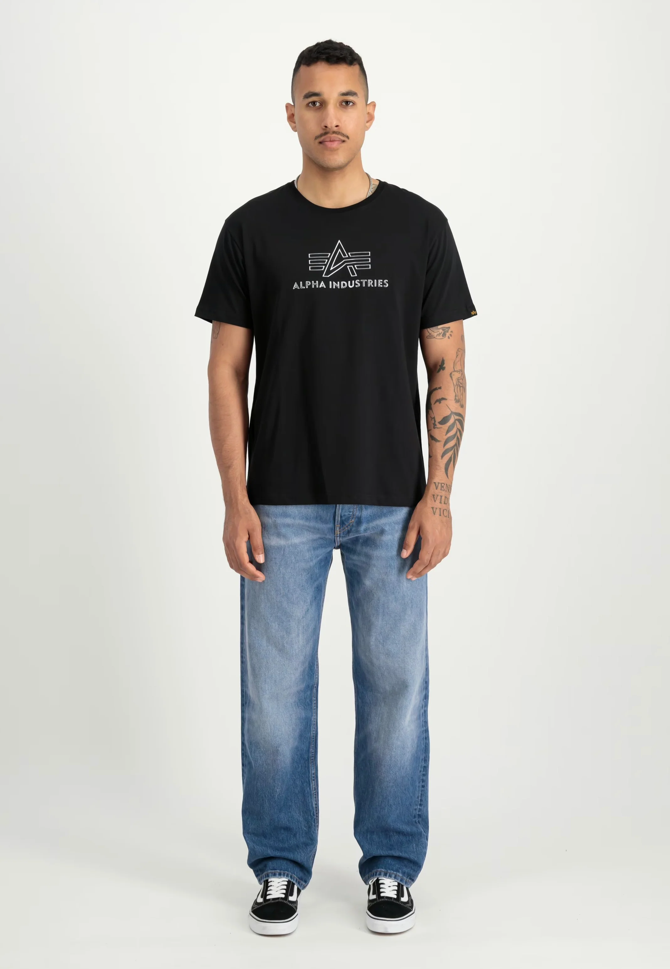 Alpha Industries - Basic T TPU Black/Chrome - T-Shirt