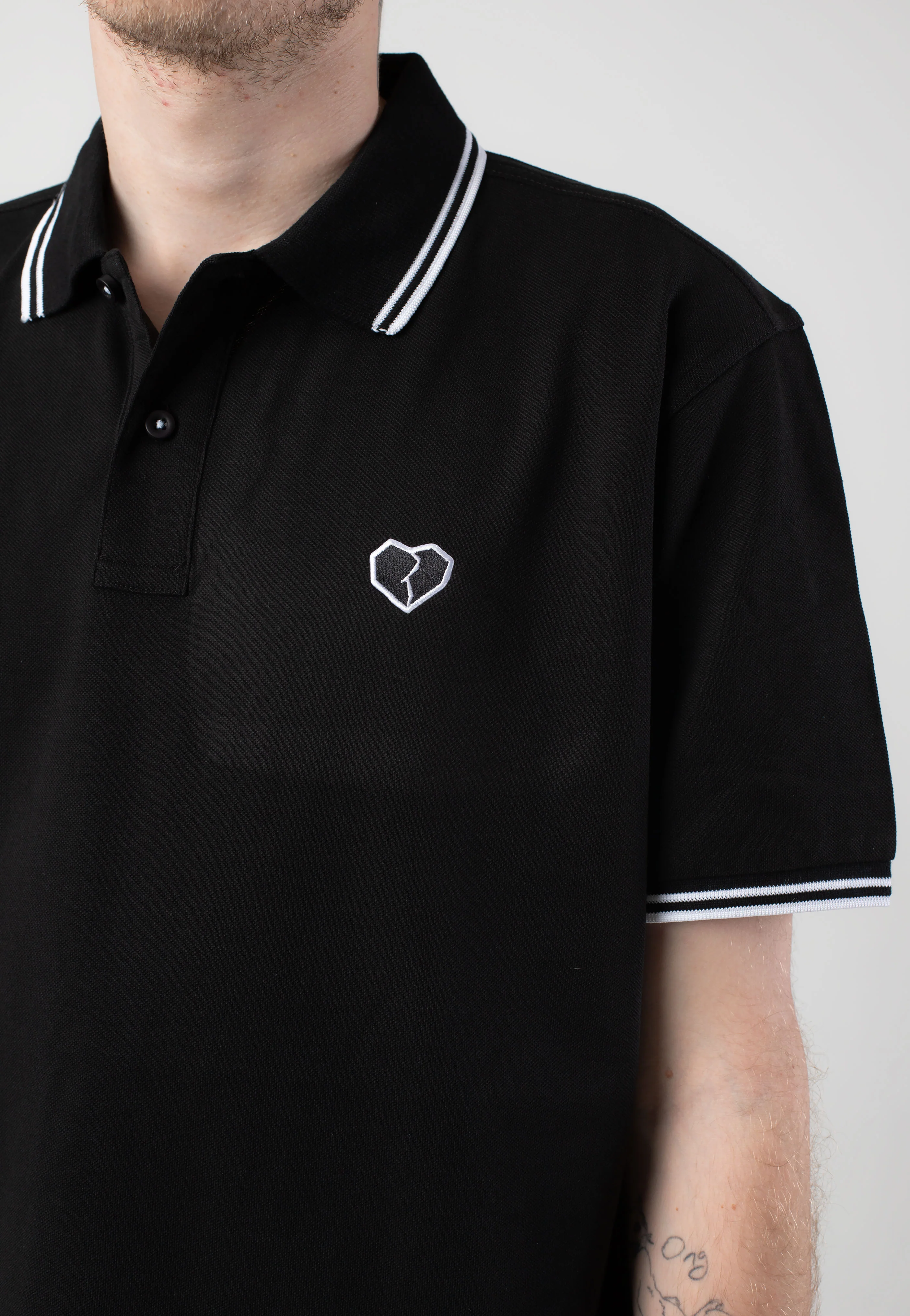 Atticus - Broken Heart Black/White - Polo - Image 2