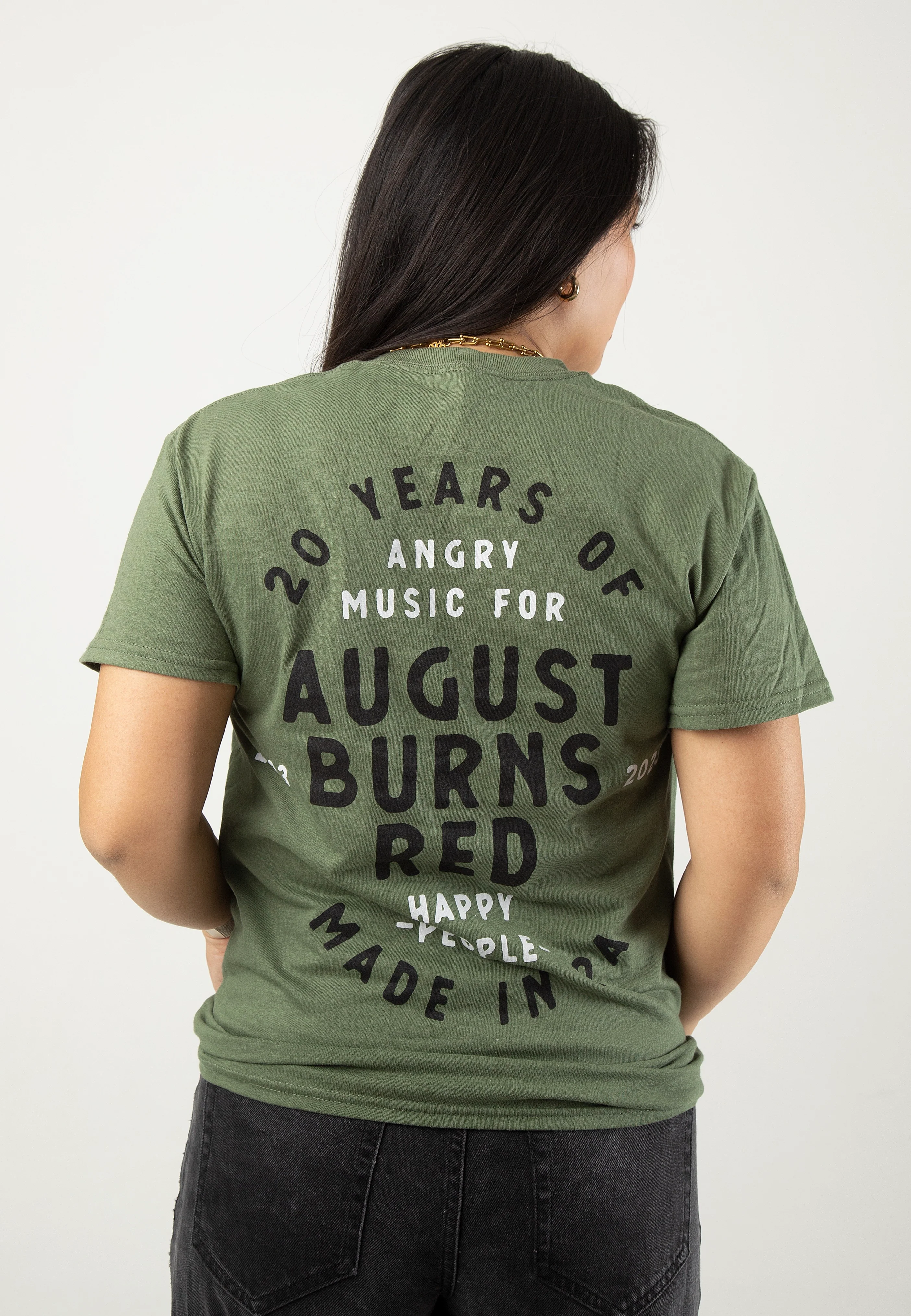 August Burns Red - 20 Years Angry Music Military Green - T-Shirt - Image 6