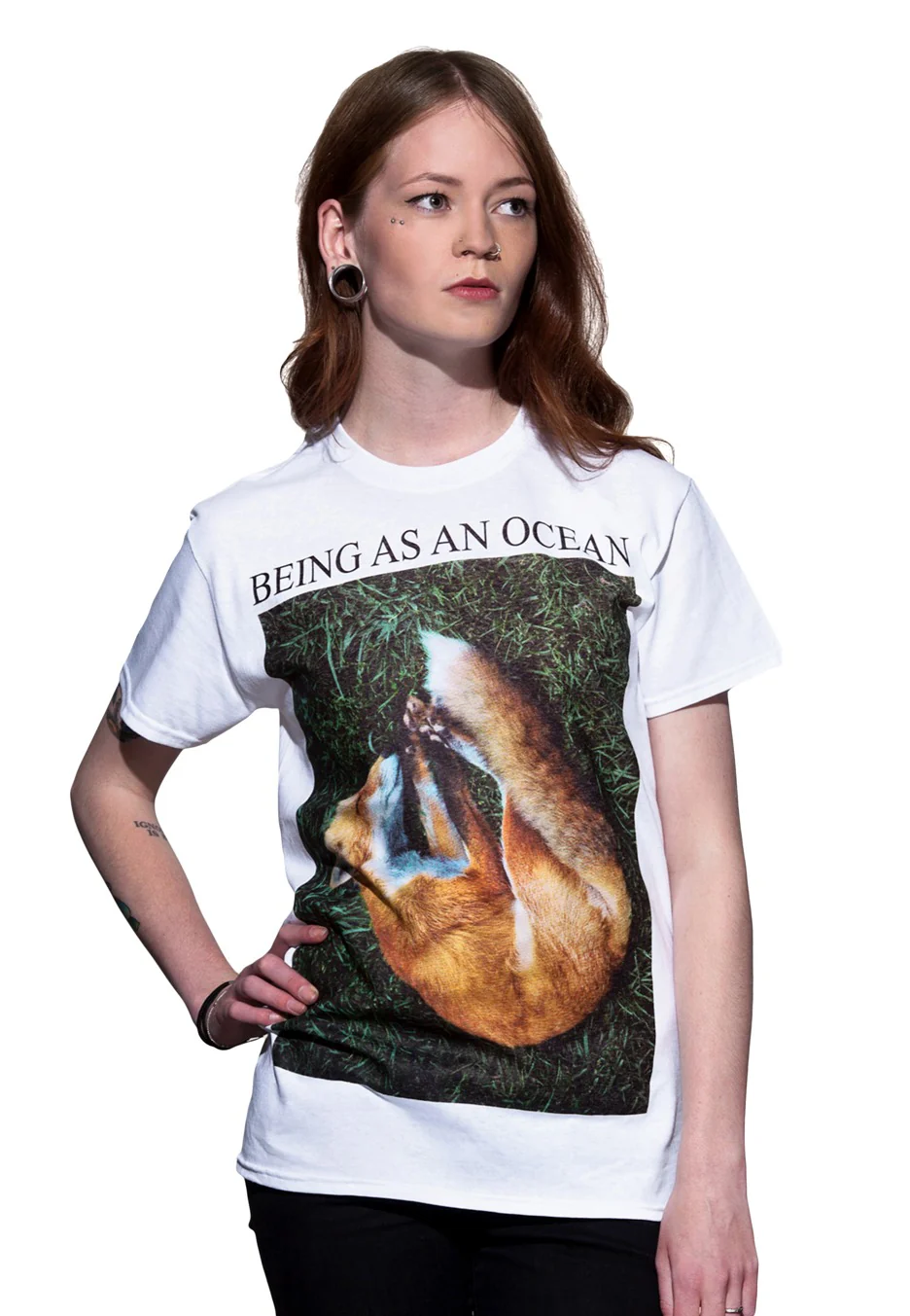 Being As An Ocean - Sleeping Fox White - T-Shirt - Image 6