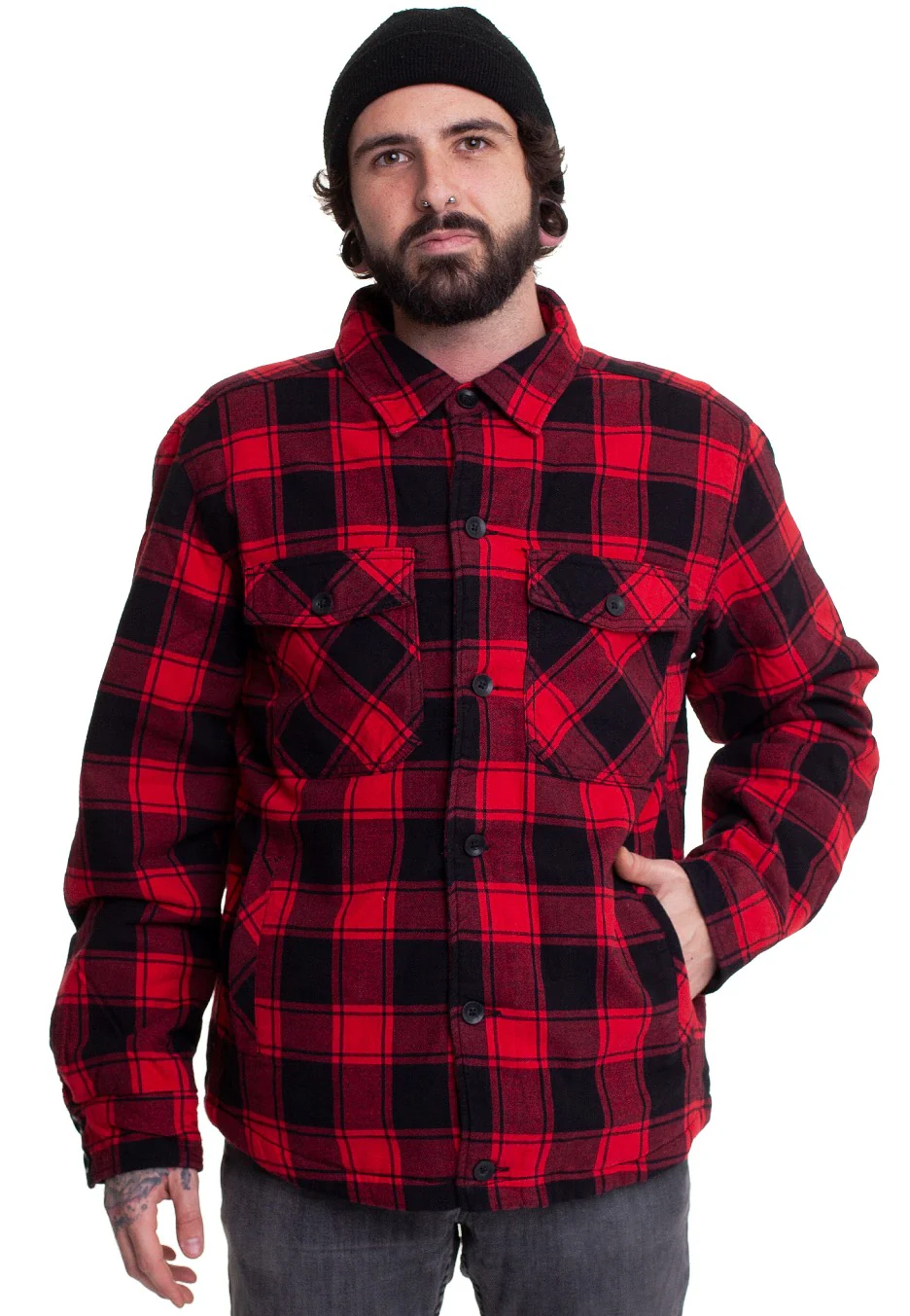 Brandit - Lumberjacket Red/Black - Jacket - Image 4
