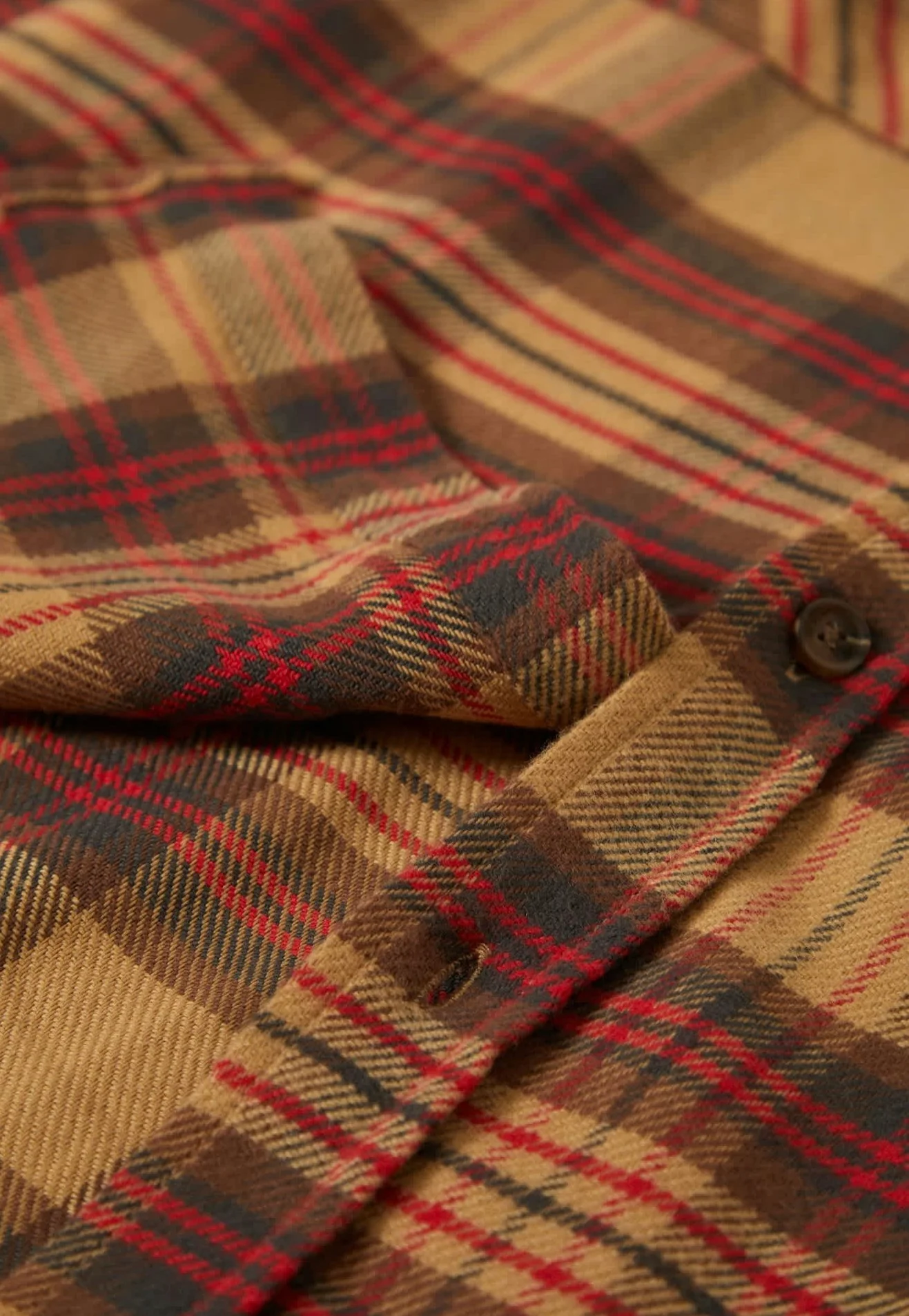 Brixton - Bowery Flannel Curry/Washed Black/Crimson - Shirt - Image 6