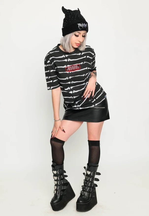 Broken Promises - Bone Dry Stripe Knit Black - T-Shirt - Image 6