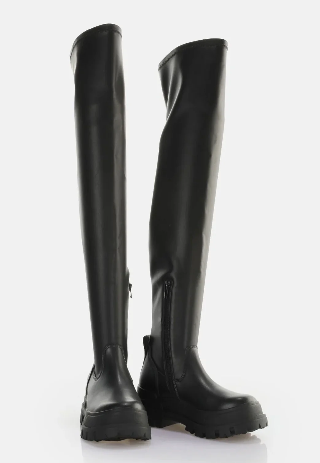 Buffalo - Aspha Stretch Overknee Vegan Nappa Black - Girl Shoes - Image 2
