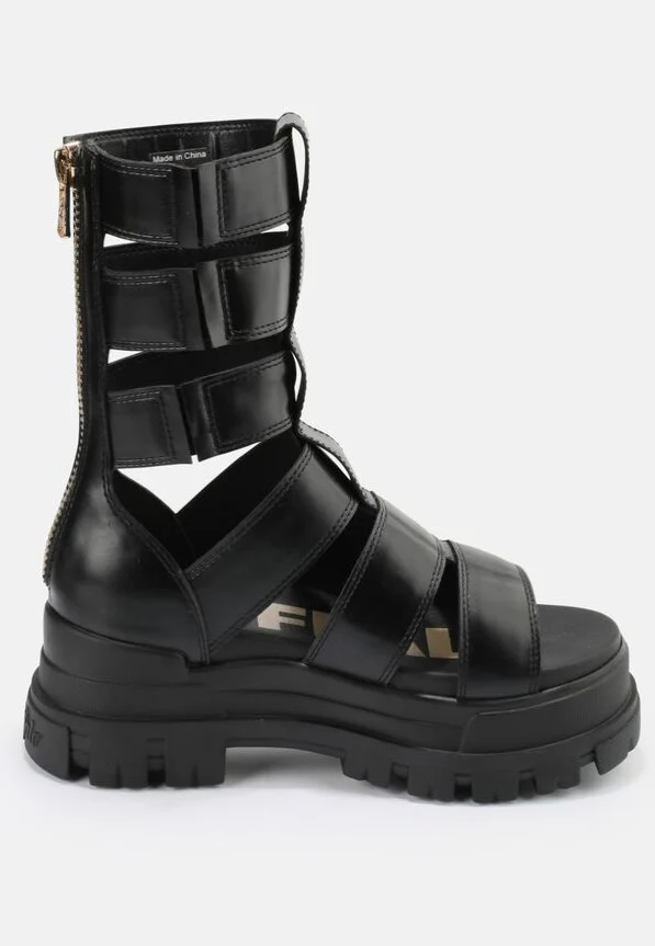 Buffalo - Aspha Zeus Platform Vegan Box Nappa Black - Girl Sandals - Image 3