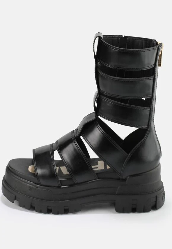 Buffalo - Aspha Zeus Platform Vegan Box Nappa Black - Girl Sandals - Image 4