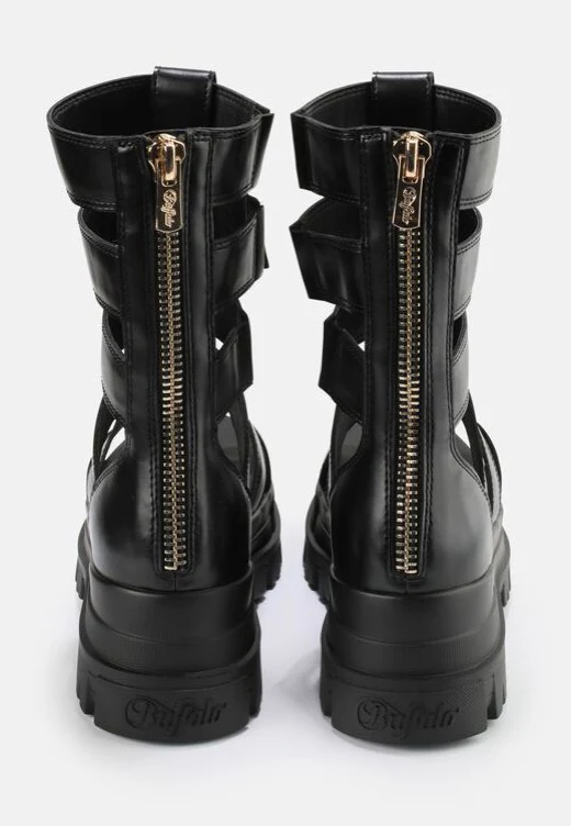 Buffalo - Aspha Zeus Platform Vegan Box Nappa Black - Girl Sandals - Image 5
