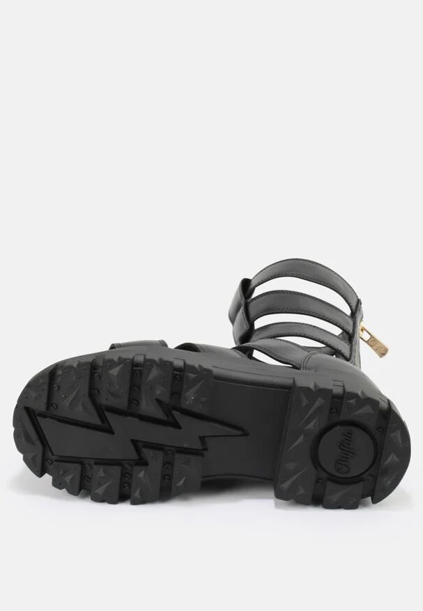 Buffalo - Aspha Zeus Platform Vegan Box Nappa Black - Girl Sandals - Image 6