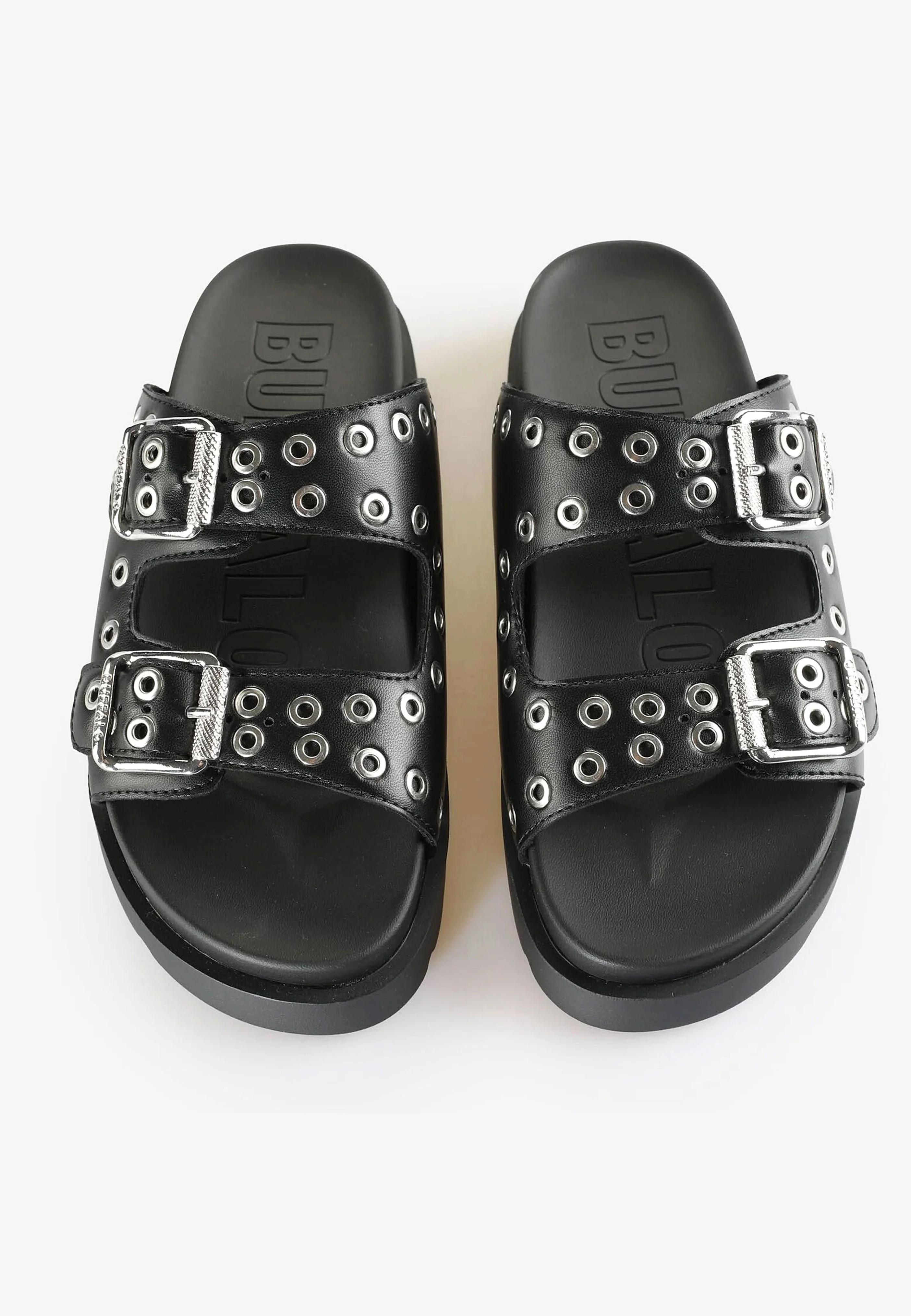 Buffalo - Eve Ari Vegan Nappa Black - Girl Slides - Image 3