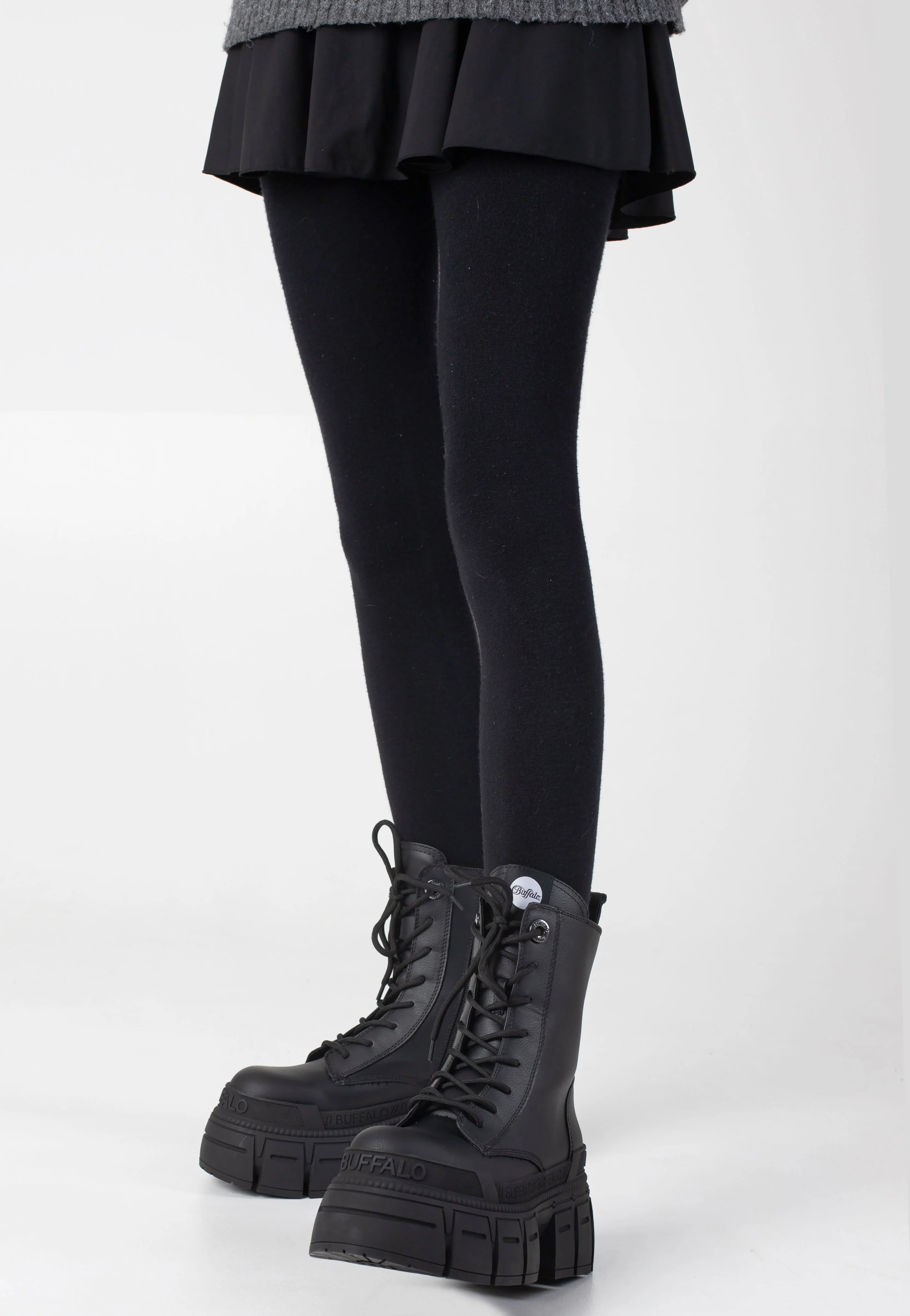 Buffalo - Gospher Lace Up Vegan Nappa Black - Girl Shoes - Image 2