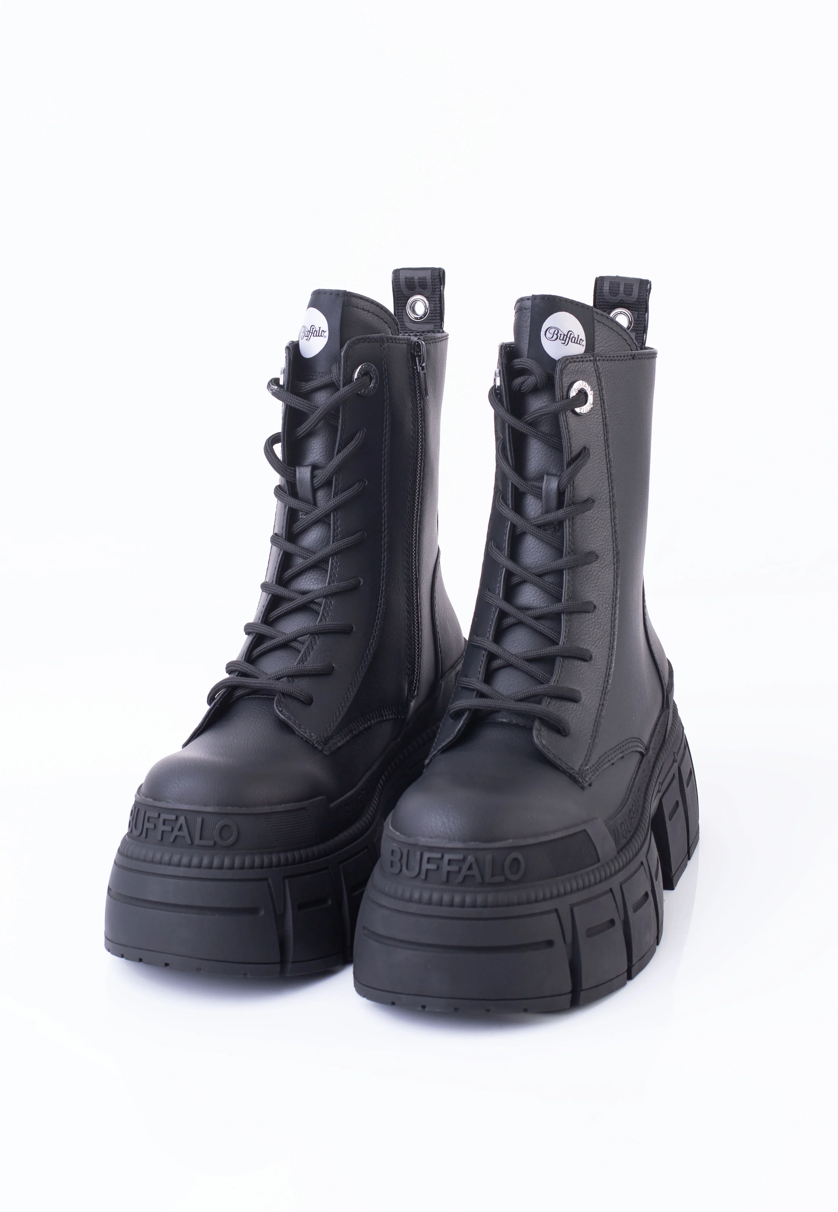 Buffalo - Gospher Lace Up Vegan Nappa Black - Girl Shoes - Image 5