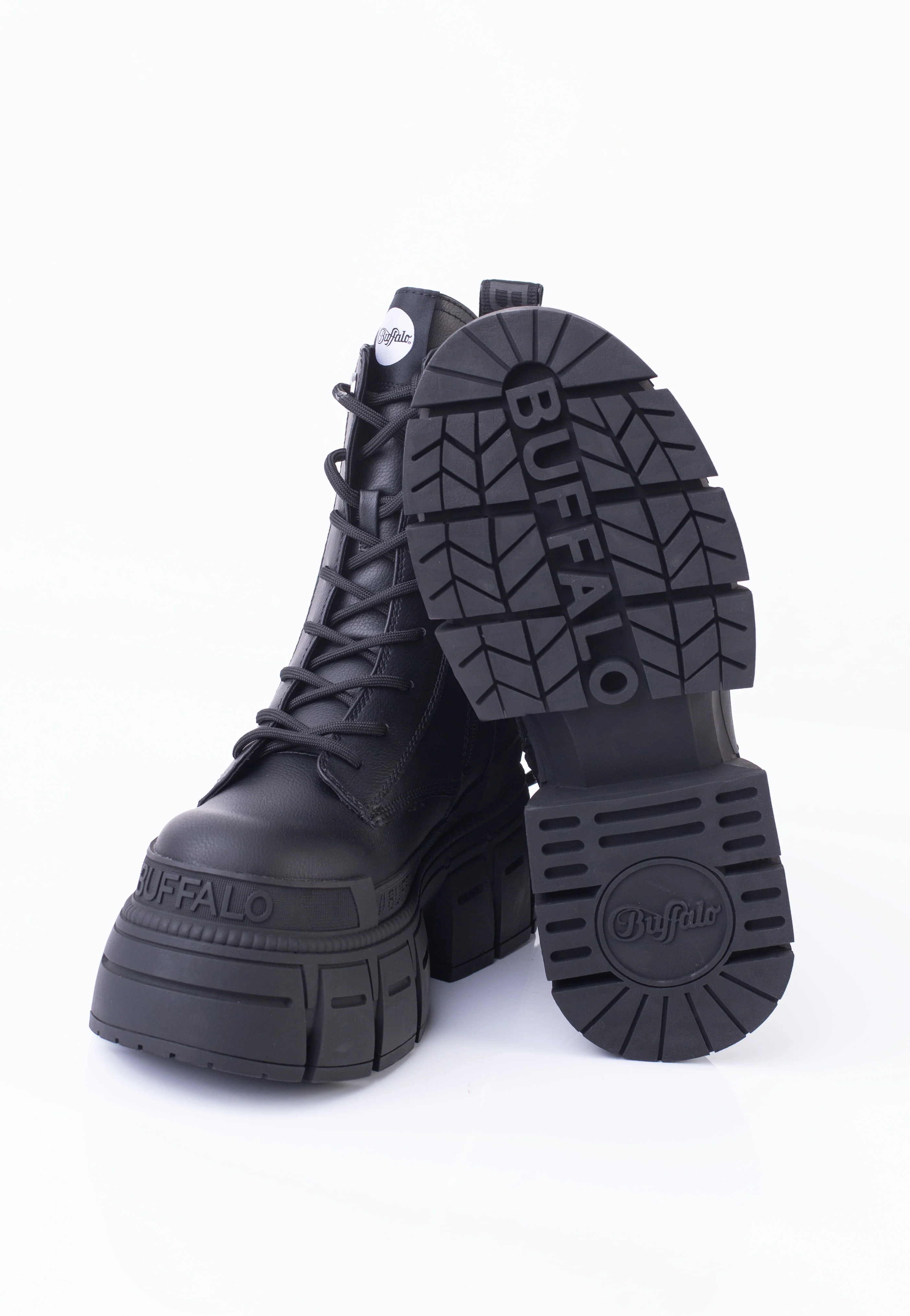 Buffalo - Gospher Lace Up Vegan Nappa Black - Girl Shoes - Image 6