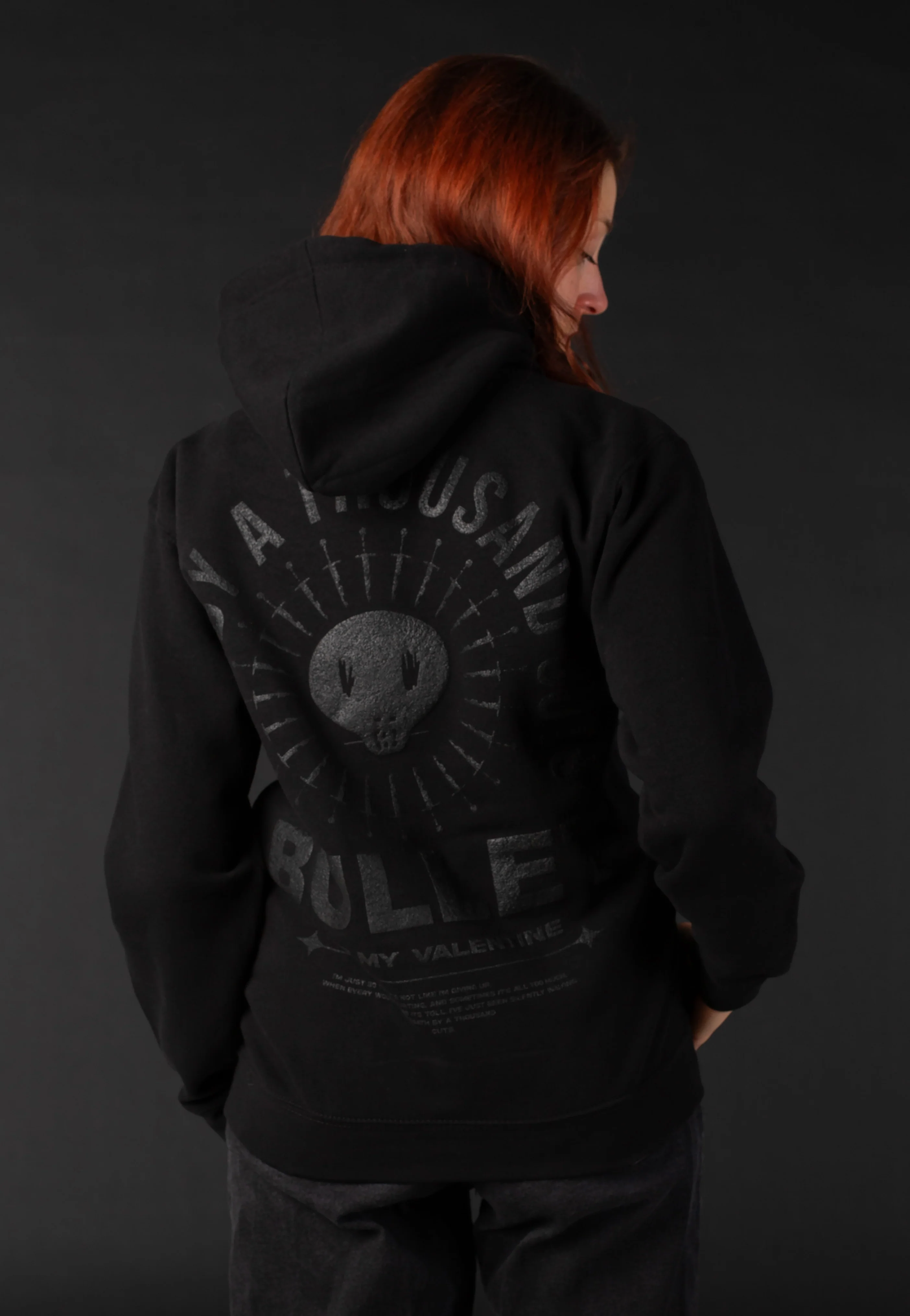 Bullet For My Valentine - Black Metal Logo Limited Black On Black - Hoodie - Image 6