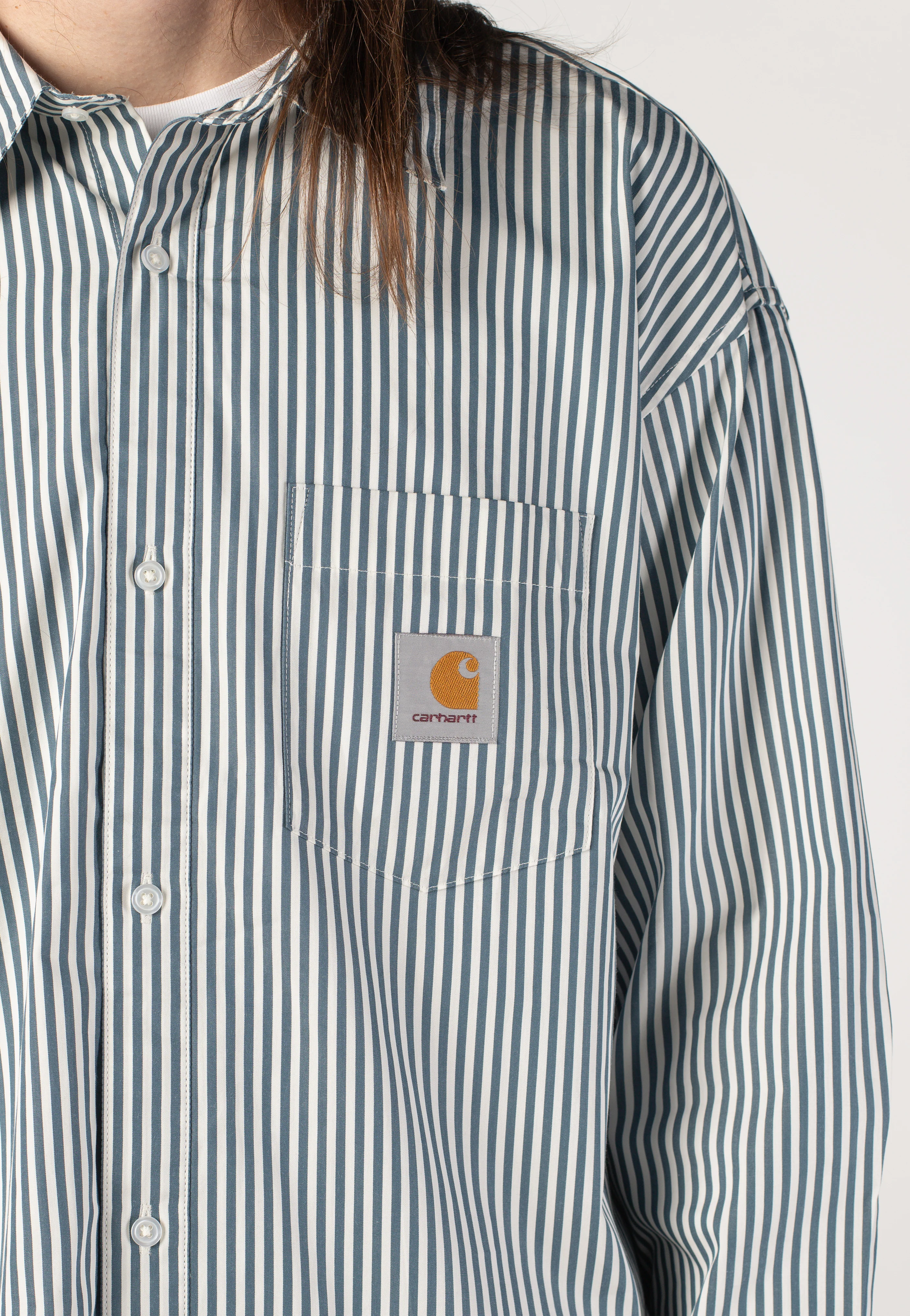Carhartt WIP - Daldry Daldry Stripe Office Blue/Wax - Shirt - Image 5