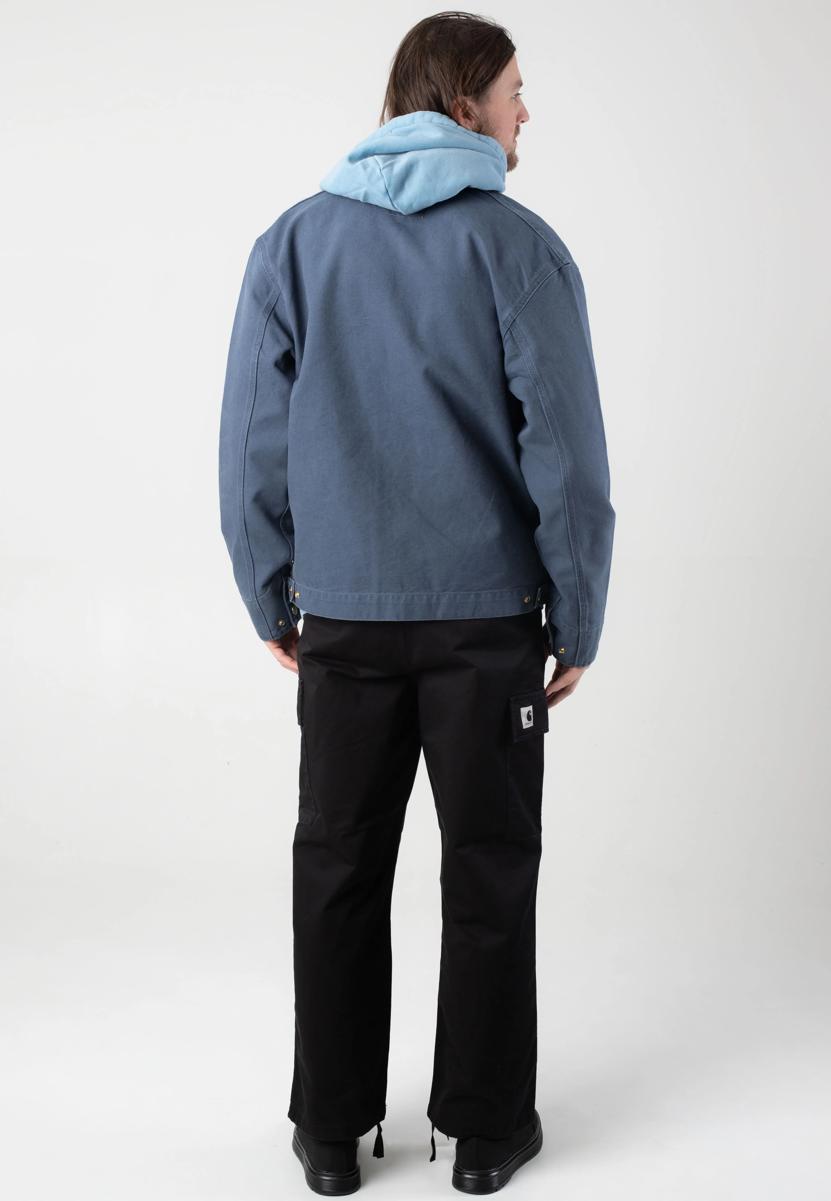 Carhartt WIP - Detroit Stone Canvas Dusky Blue/Dusky Blue - Jacket - Image 7