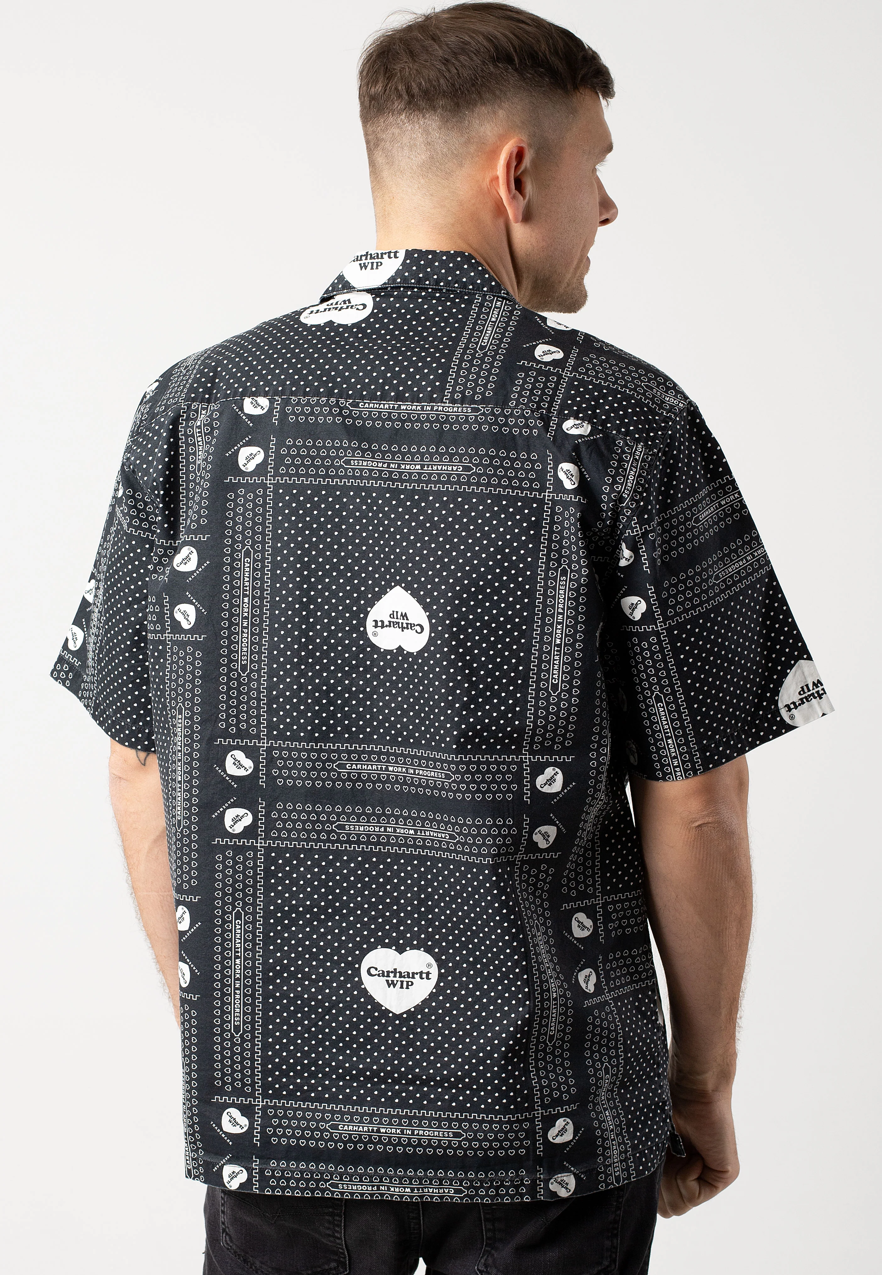 Carhartt WIP - Heart Bandana Heart Bandana Print/Black - Shirt - Image 3