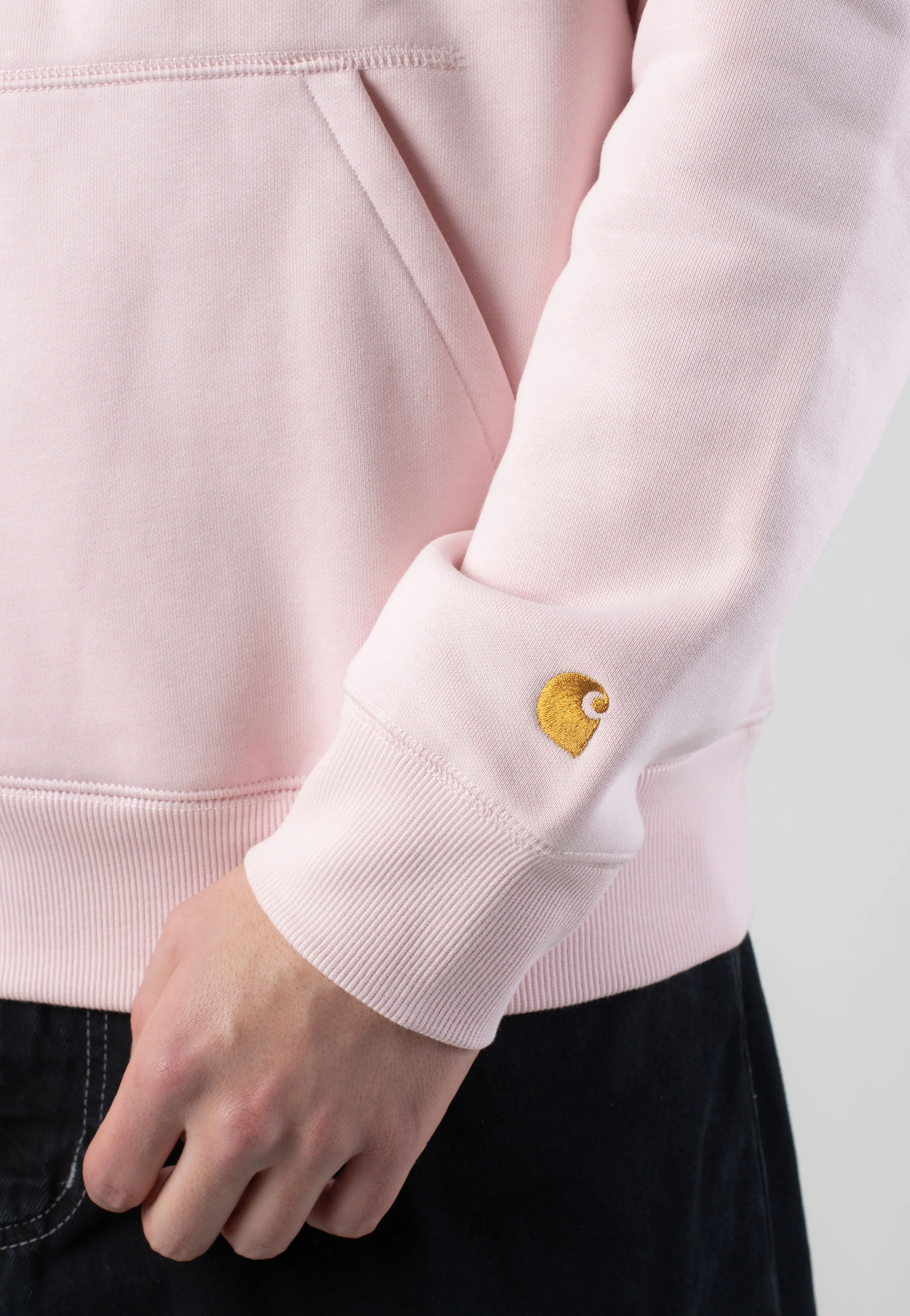 Carhartt WIP - Hooded Chase Air Pink/Gold - Hoodie - Image 5
