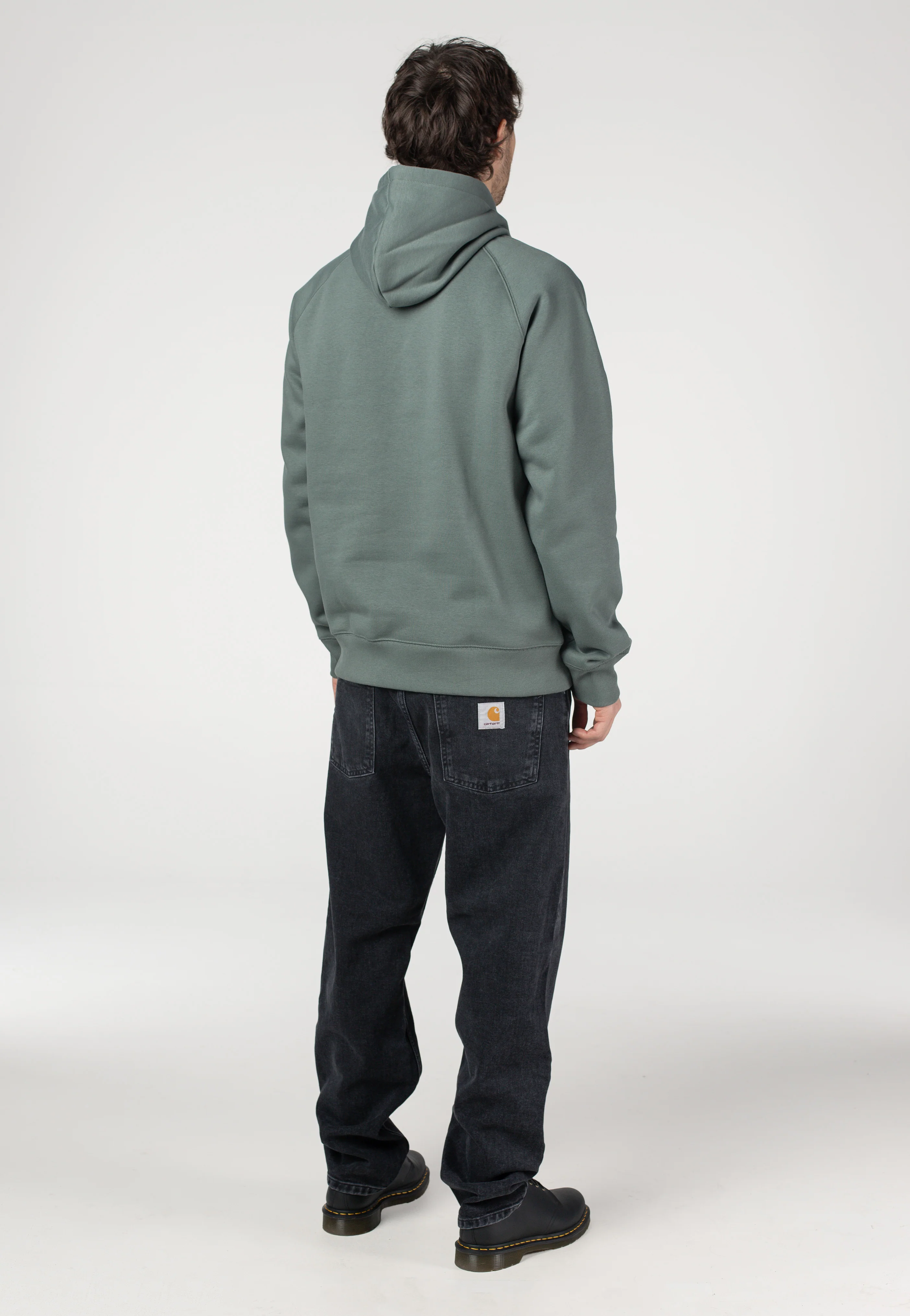 Carhartt WIP - Hooded Chase Velvet Green/Gold - Hoodie - Image 10