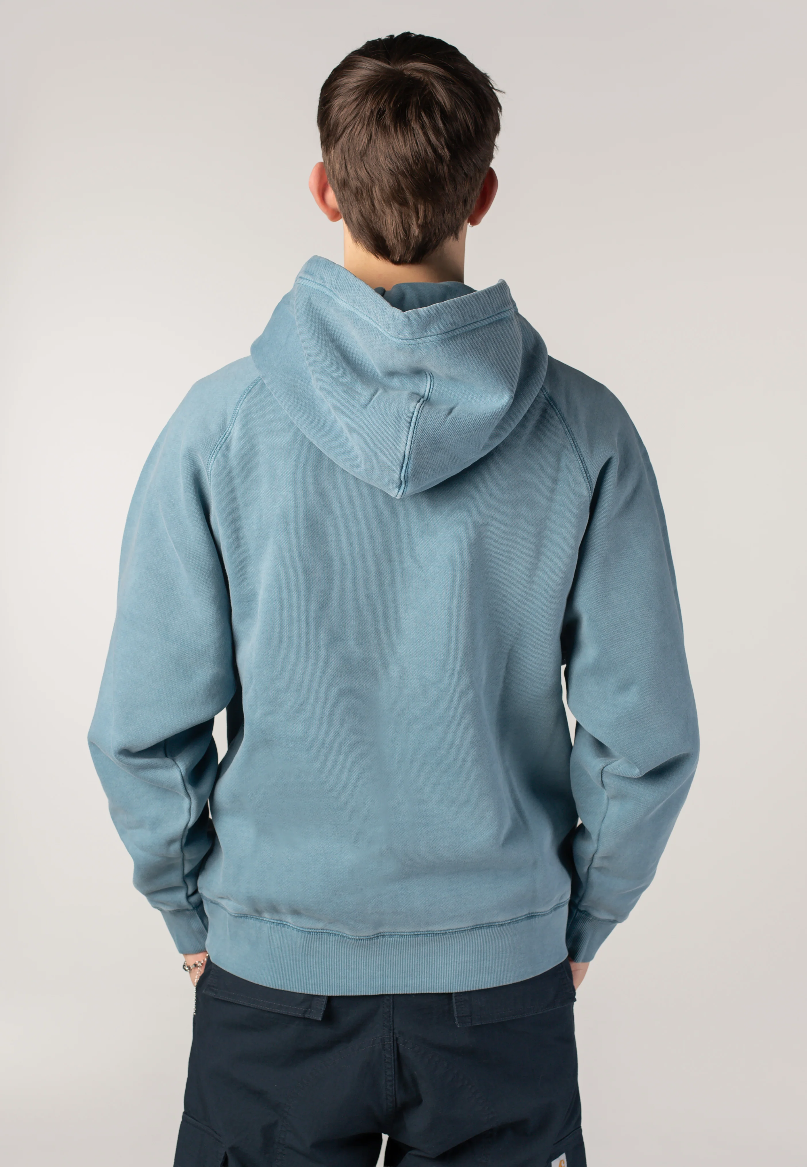 Carhartt WIP - Hooded Taos Garment Dyed Vancouver Blue - Hoodie - Image 6