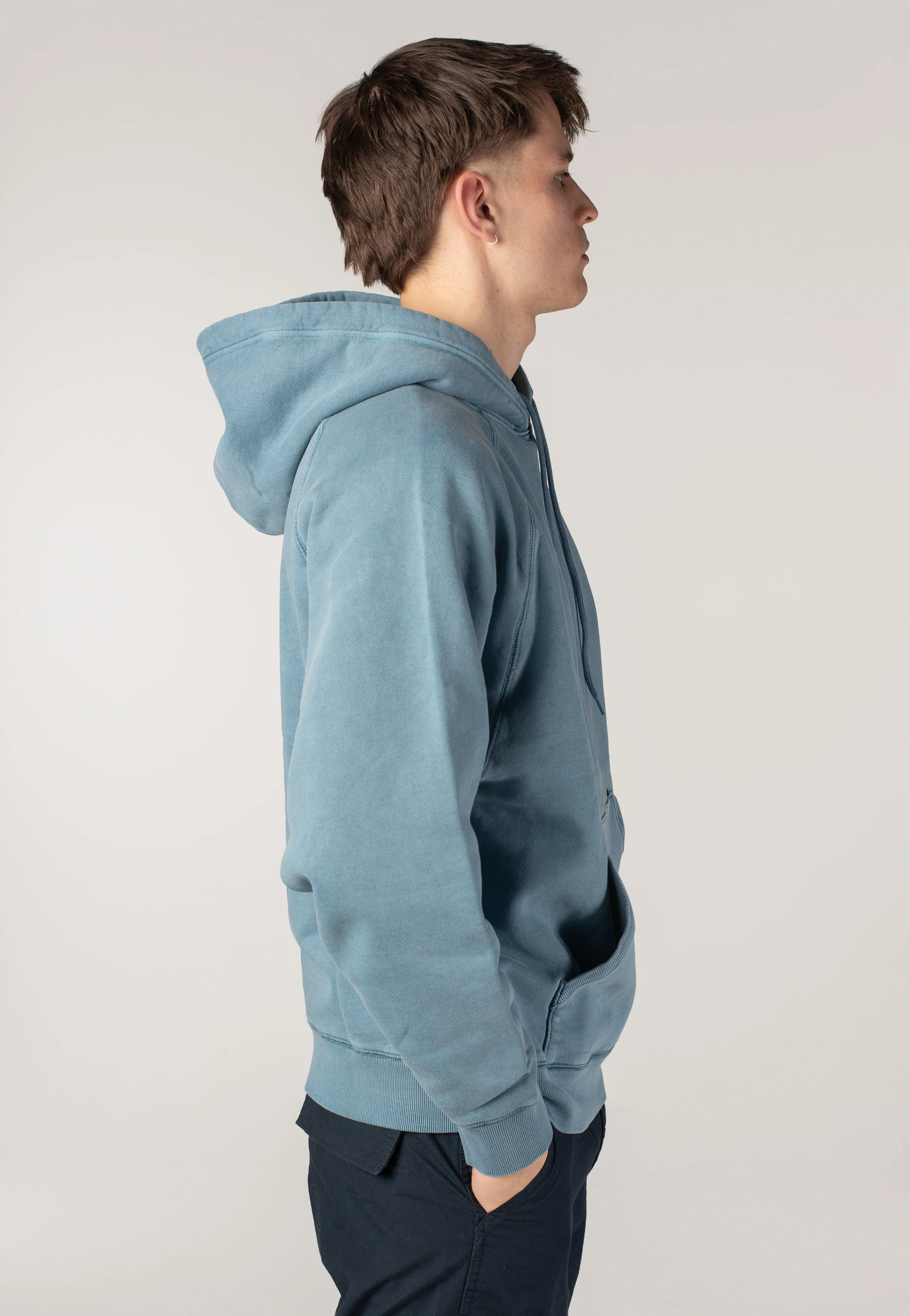 Carhartt WIP - Hooded Taos Garment Dyed Vancouver Blue - Hoodie - Image 7