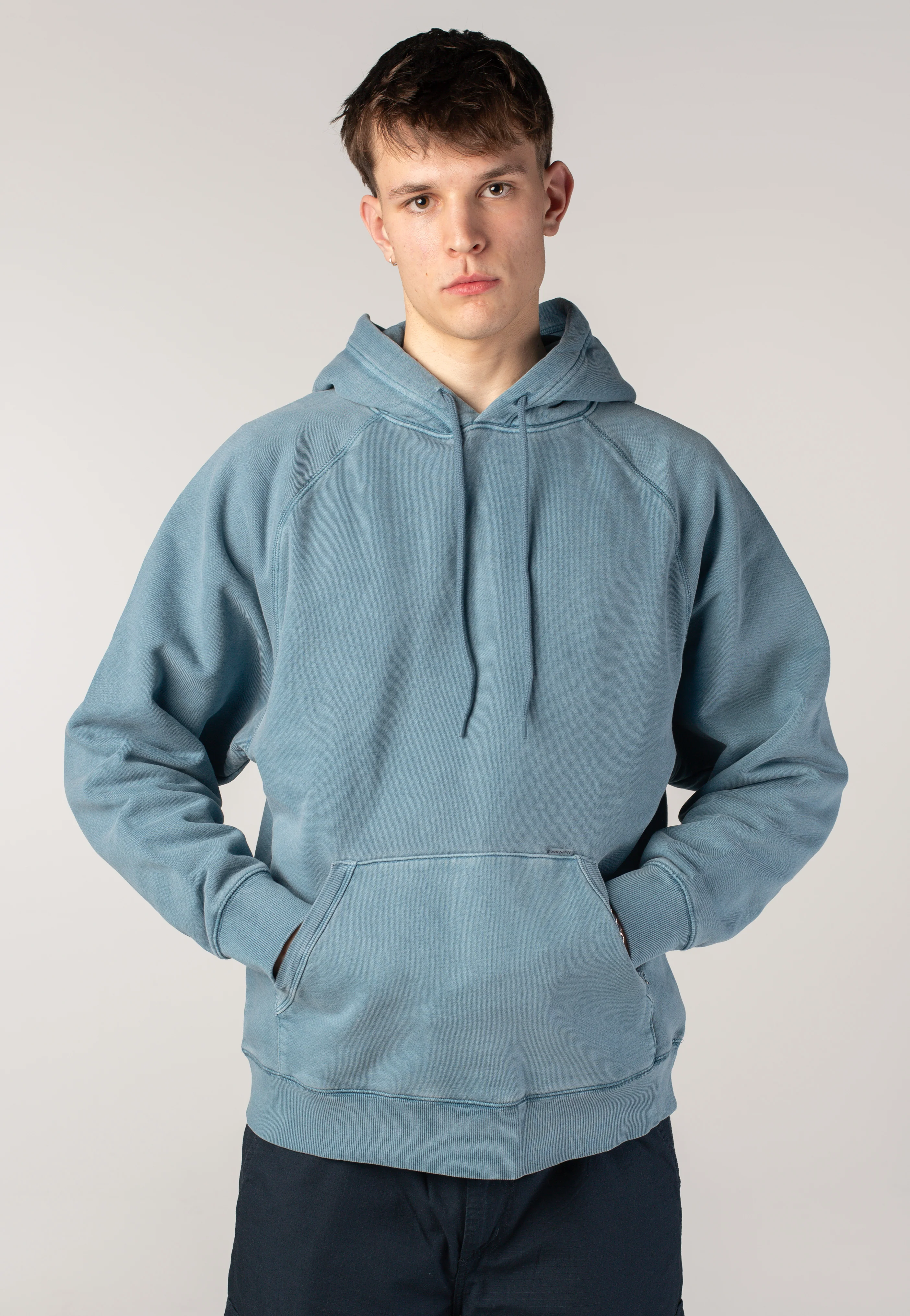 Carhartt WIP - Hooded Taos Garment Dyed Vancouver Blue - Hoodie - Image 9