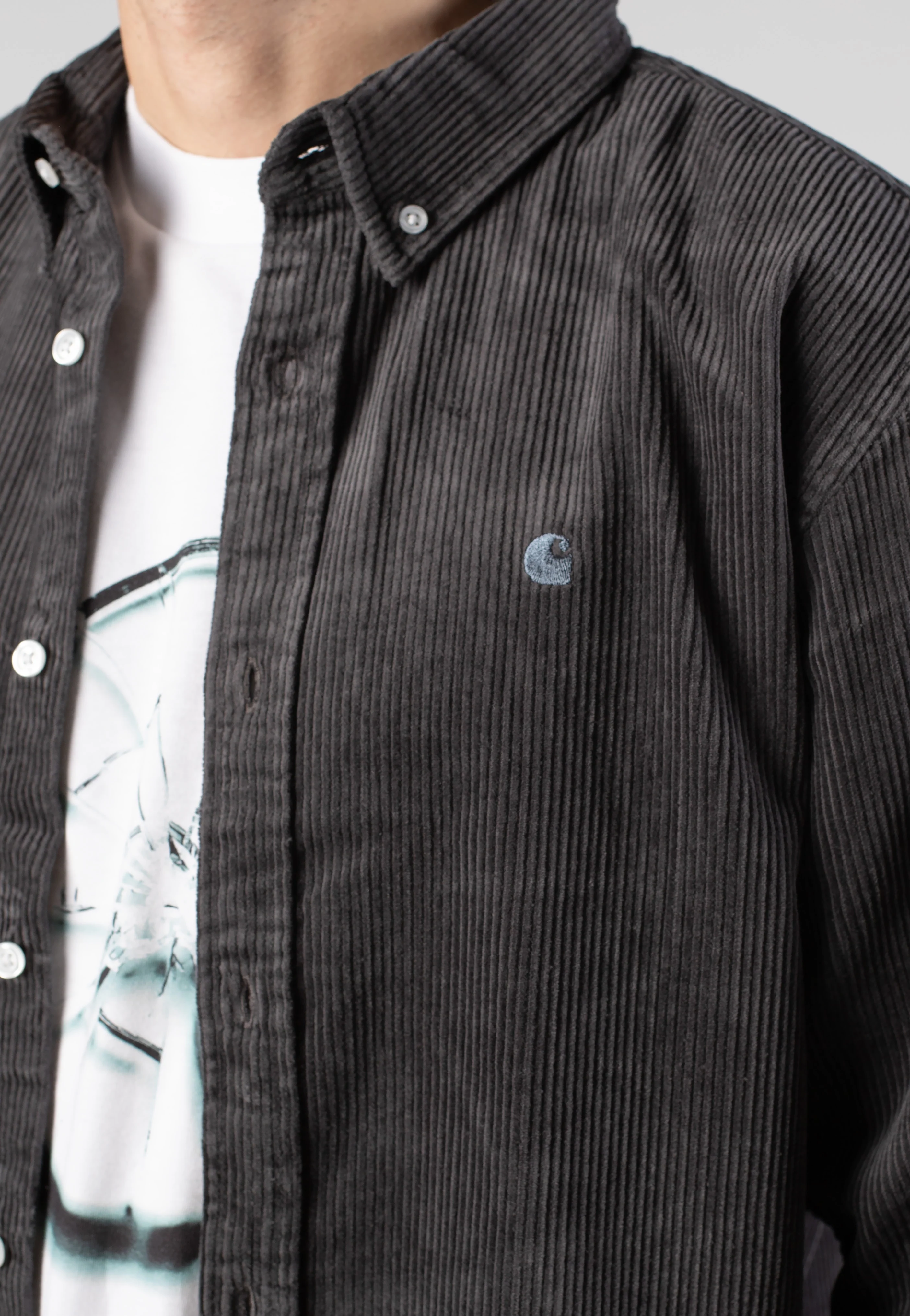Carhartt WIP - Madison Cord Graphite/Graphite - Shirt - Image 5