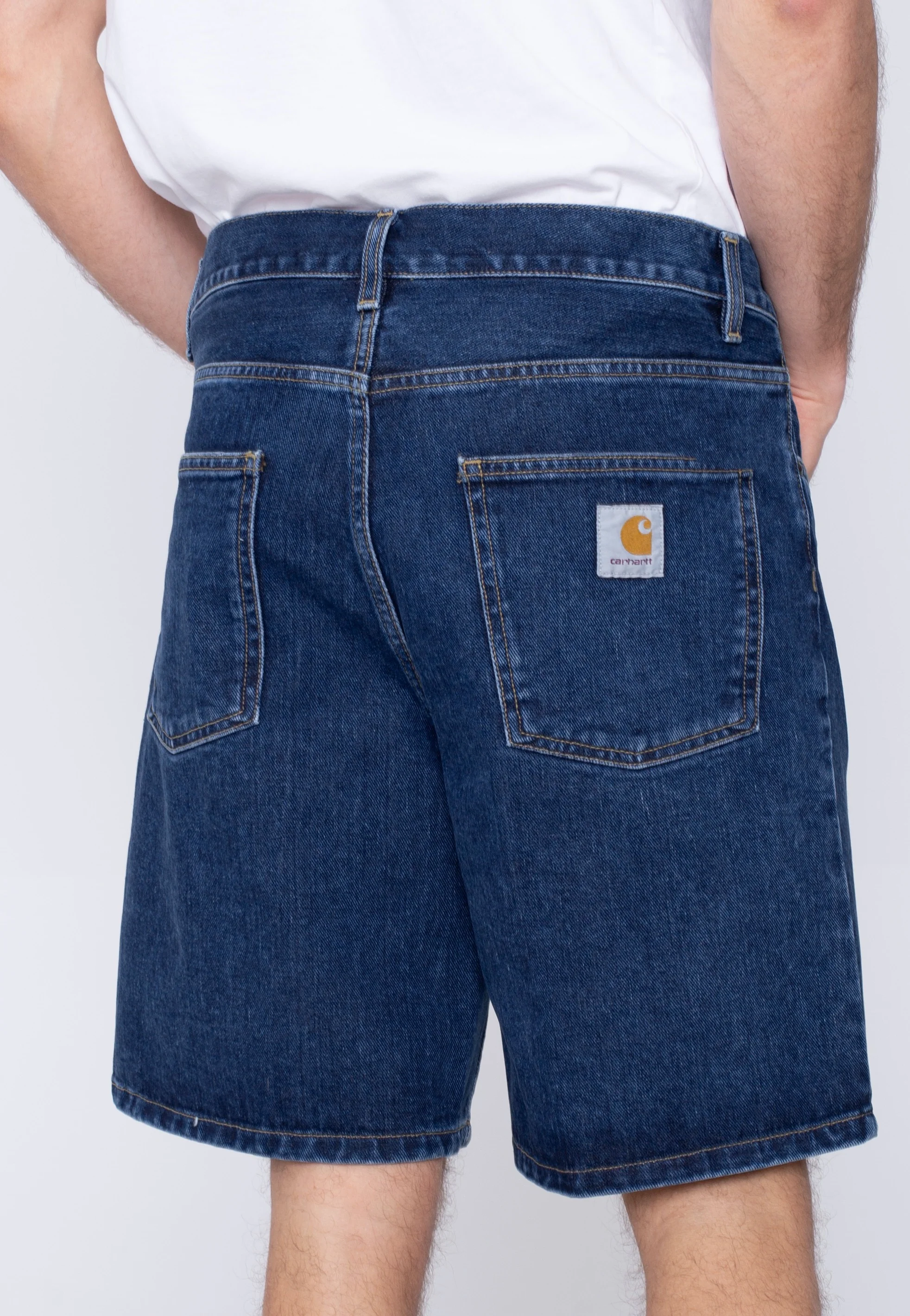 Carhartt WIP - Newel Blue Stone Washed - Shorts - Image 4