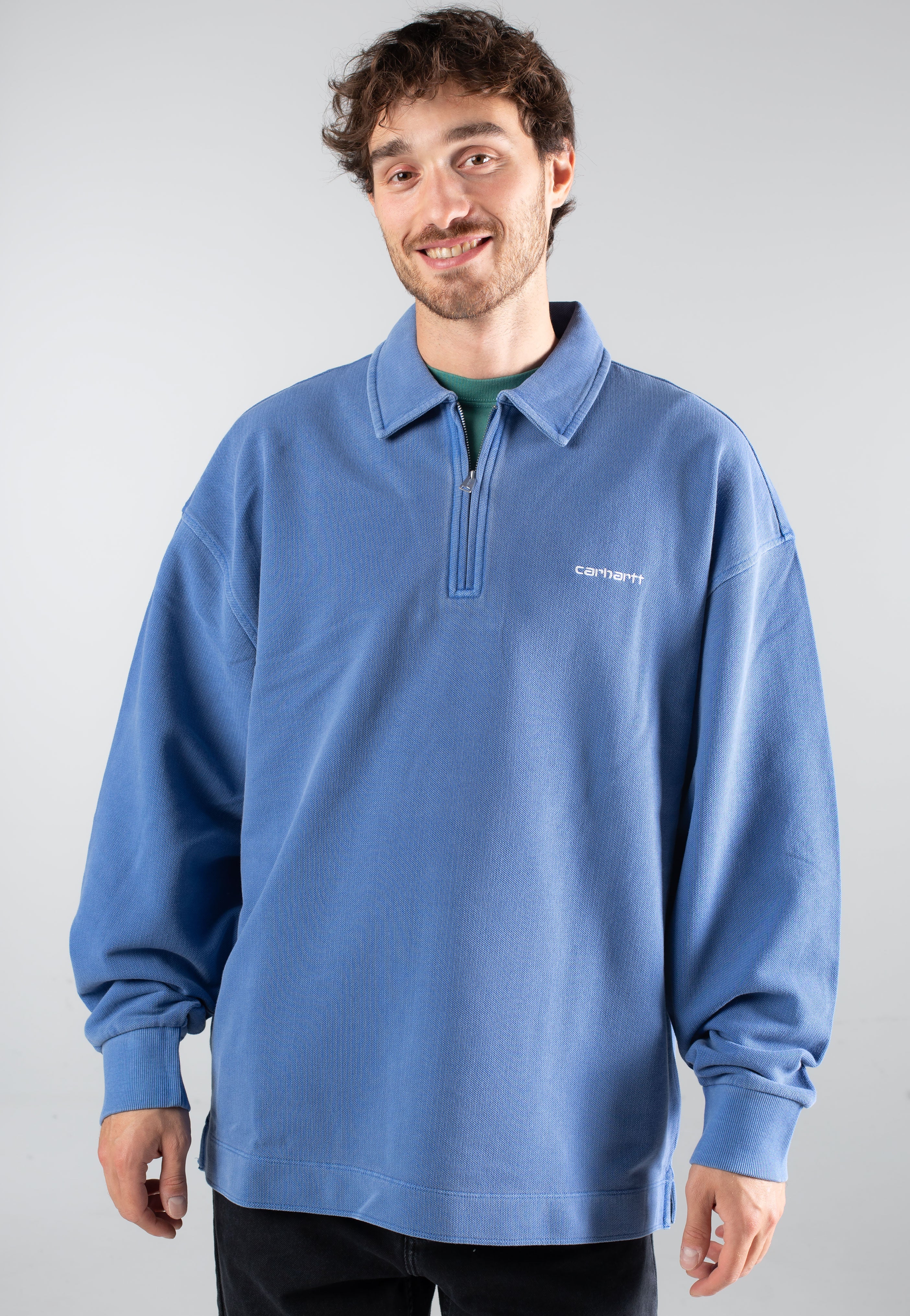 Carhartt WIP - Piqué Script Wolfsbane/White - Sweater