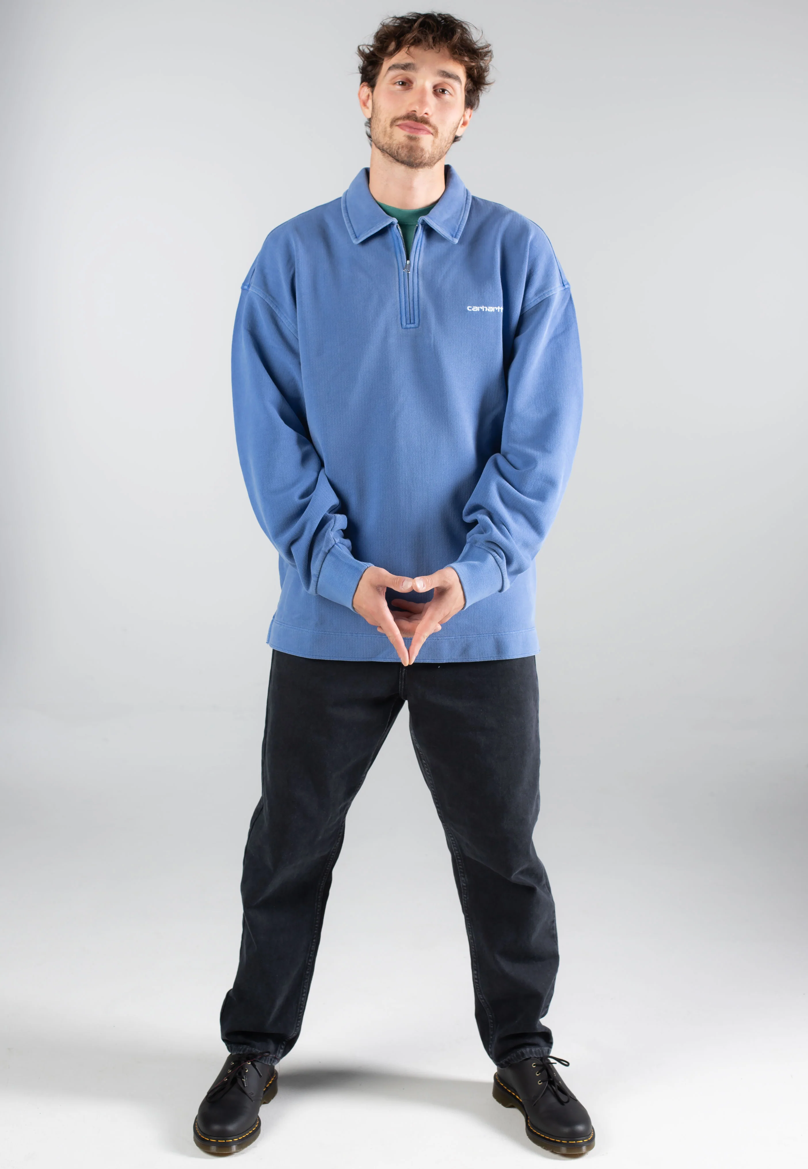 Carhartt WIP - Piqué Script Wolfsbane/White - Sweater - Image 2