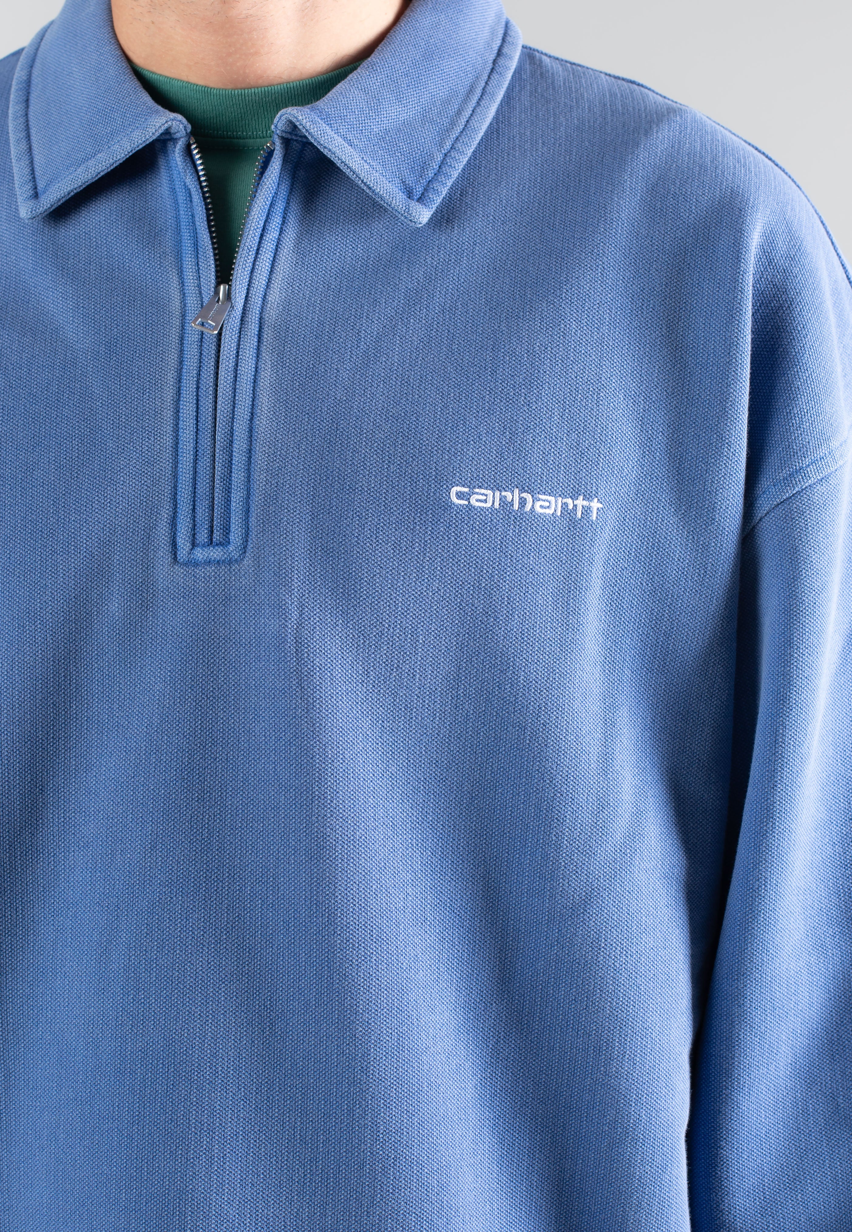 Carhartt WIP - Piqué Script Wolfsbane/White - Sweater - Image 3