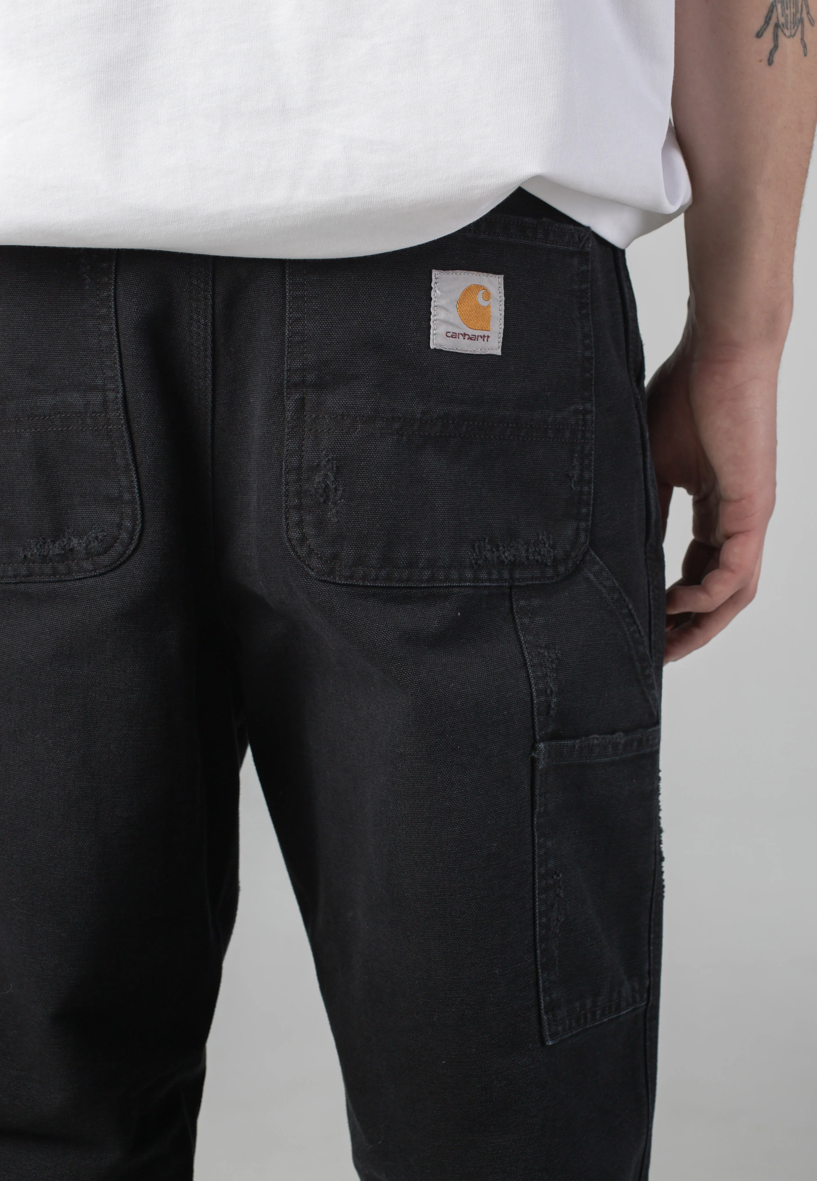 Carhartt WIP - Single Knee Grind Wash Black - Pants - Image 5