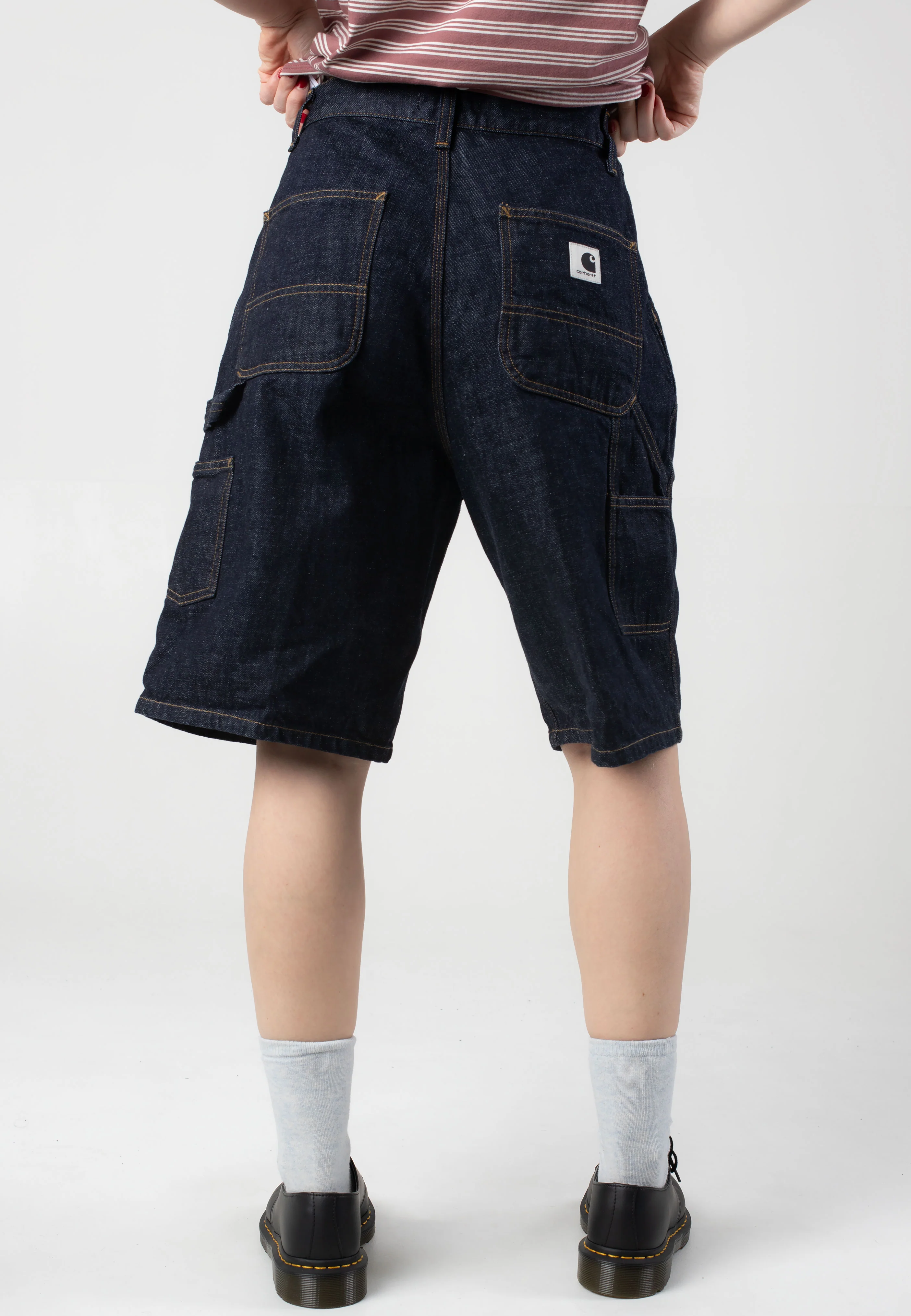 Carhartt WIP - W' Brandon Single Knee Rinsed Blue - Shorts - Image 3