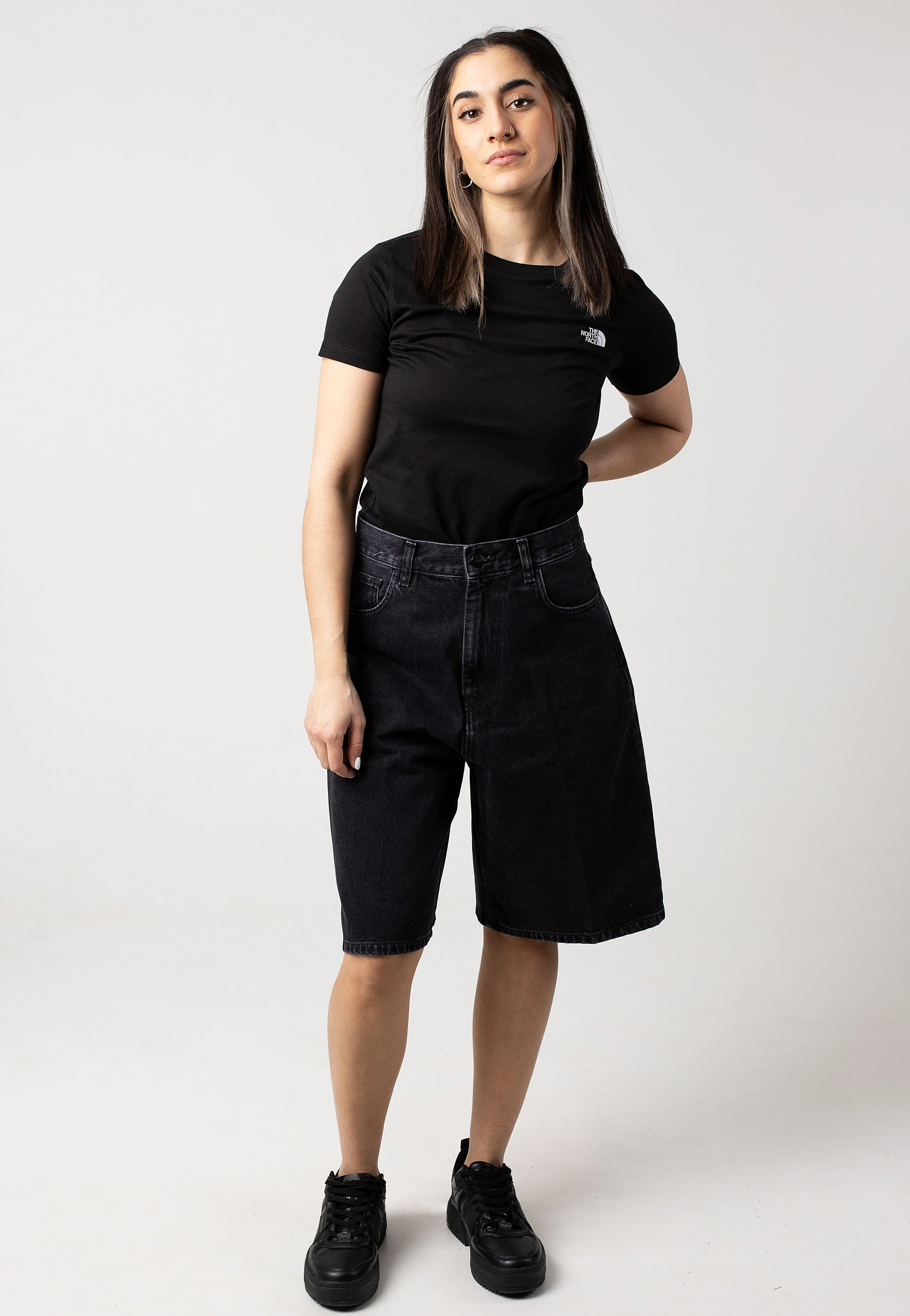 Carhartt WIP - W' Brandon Stone Washed Black - Shorts - Image 3