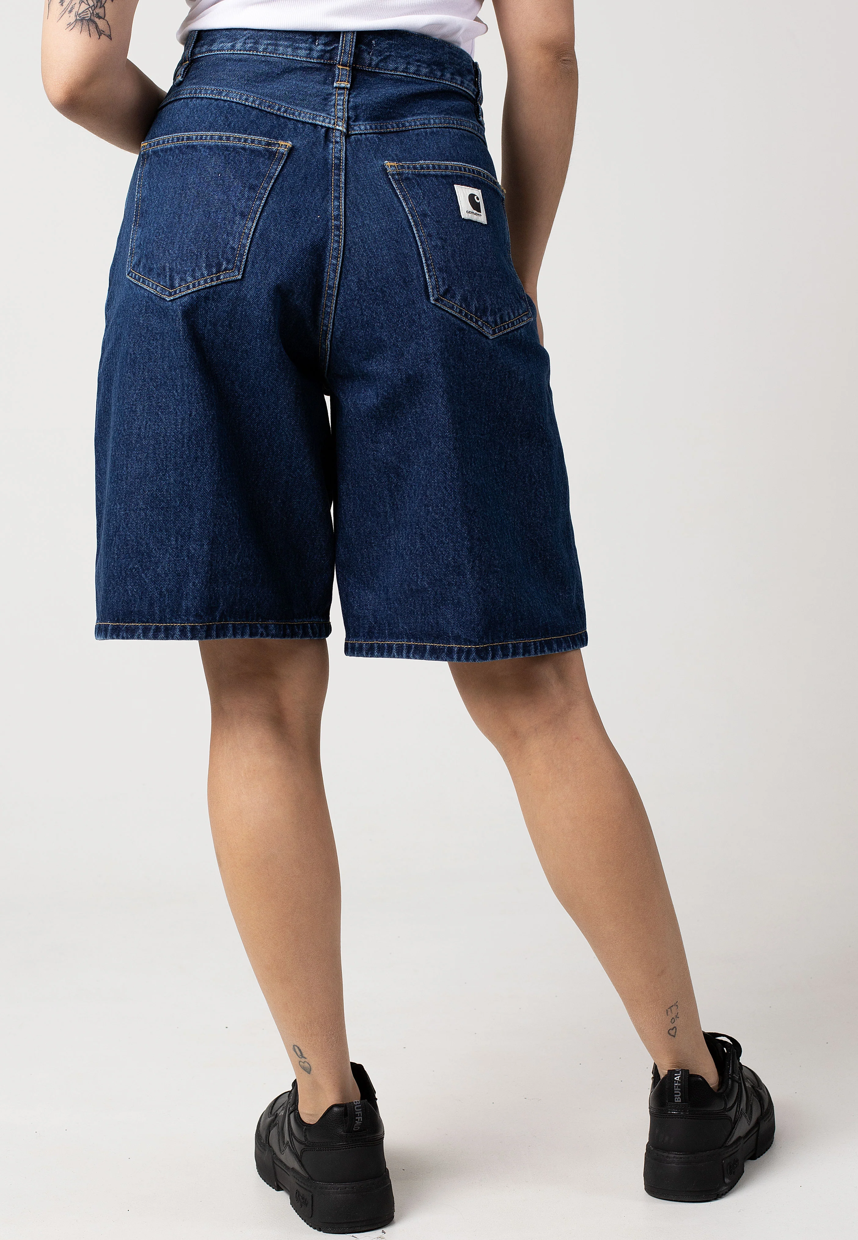 Carhartt WIP - W' Brandon Stone Washed Blue - Shorts - Image 6