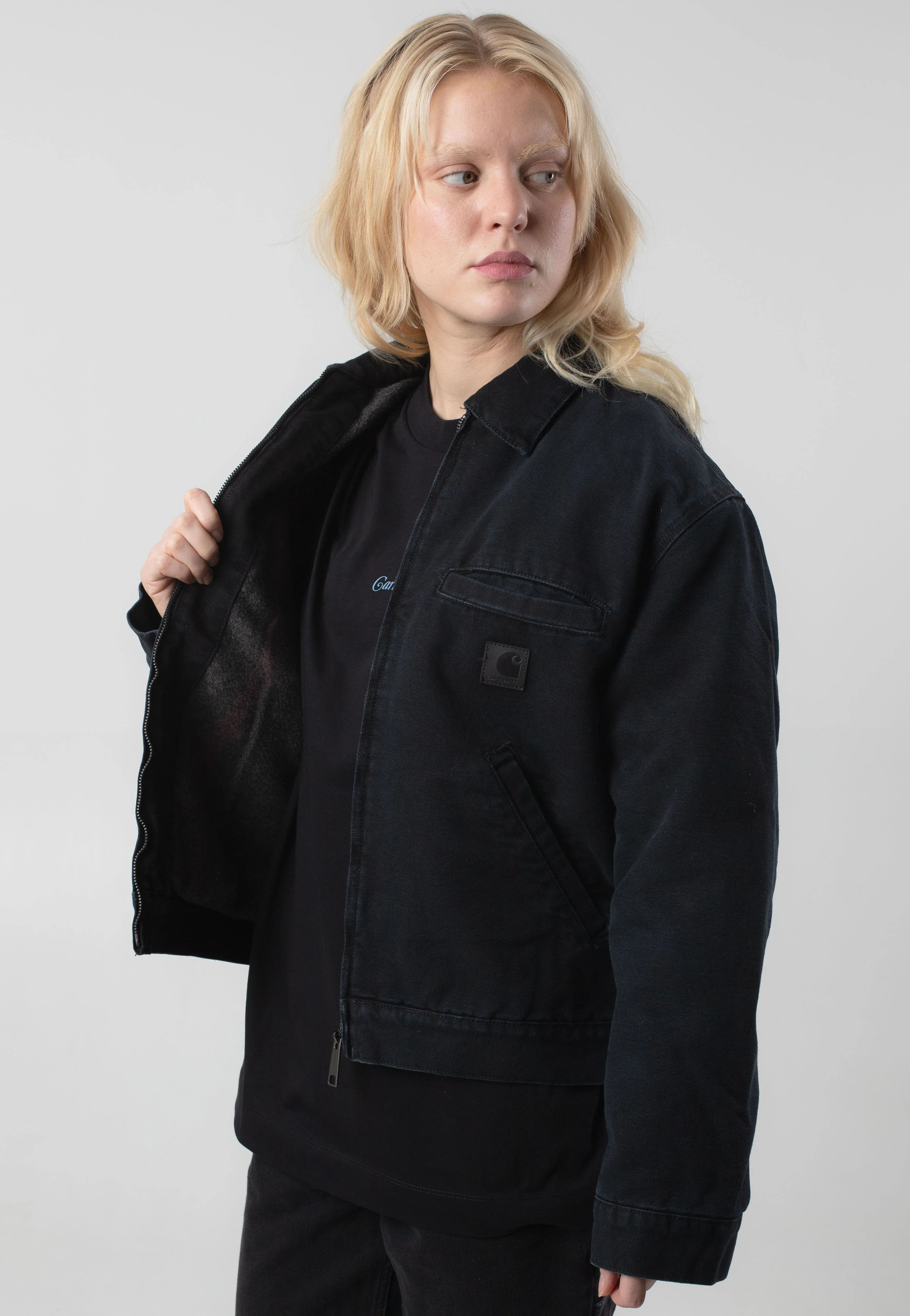 Carhartt WIP - W' Dayton Stone Canvas Black - Jacket - Image 6