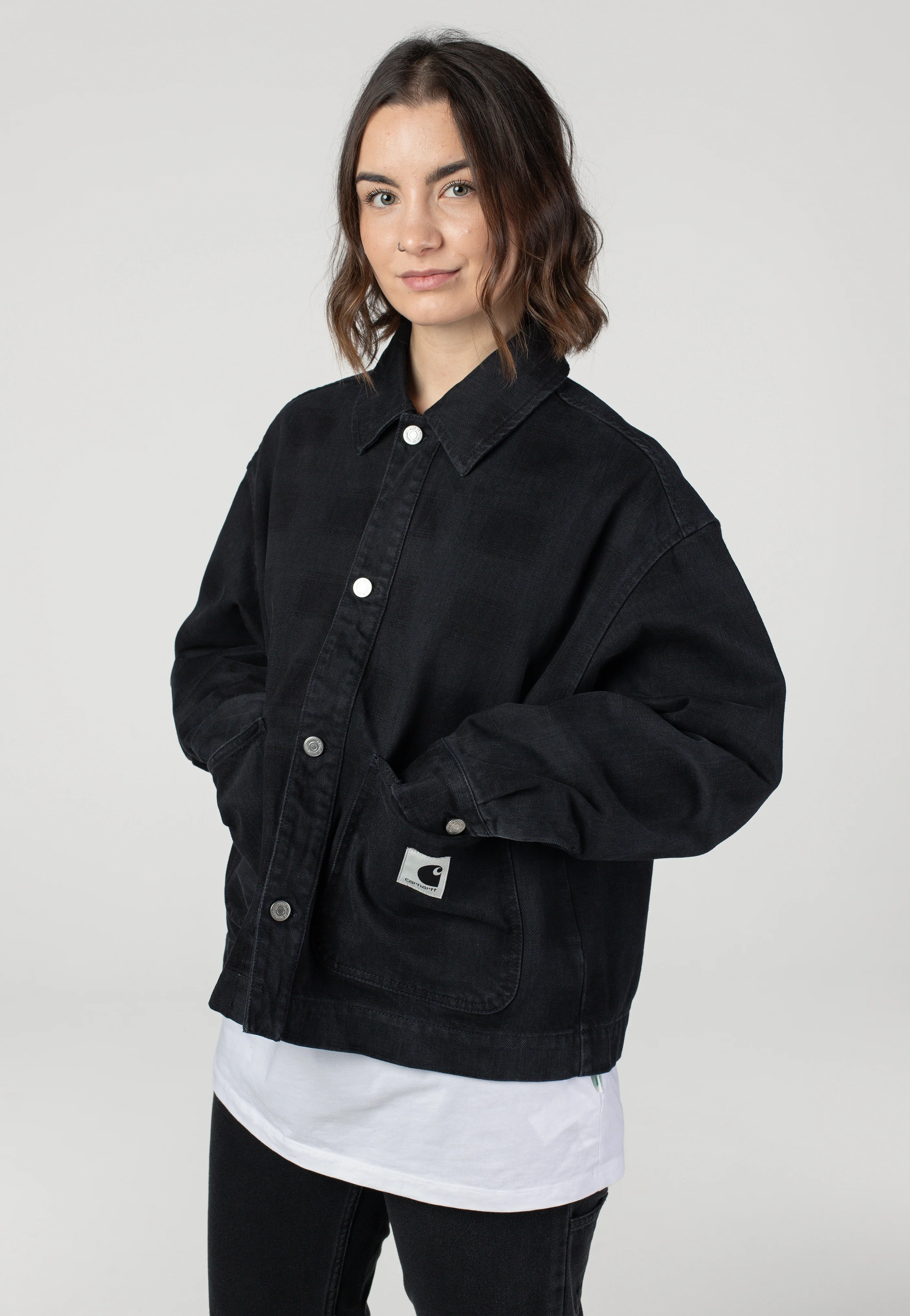 Carhartt WIP - W' Everson Stone Washed Print Black - Jacket - Image 15