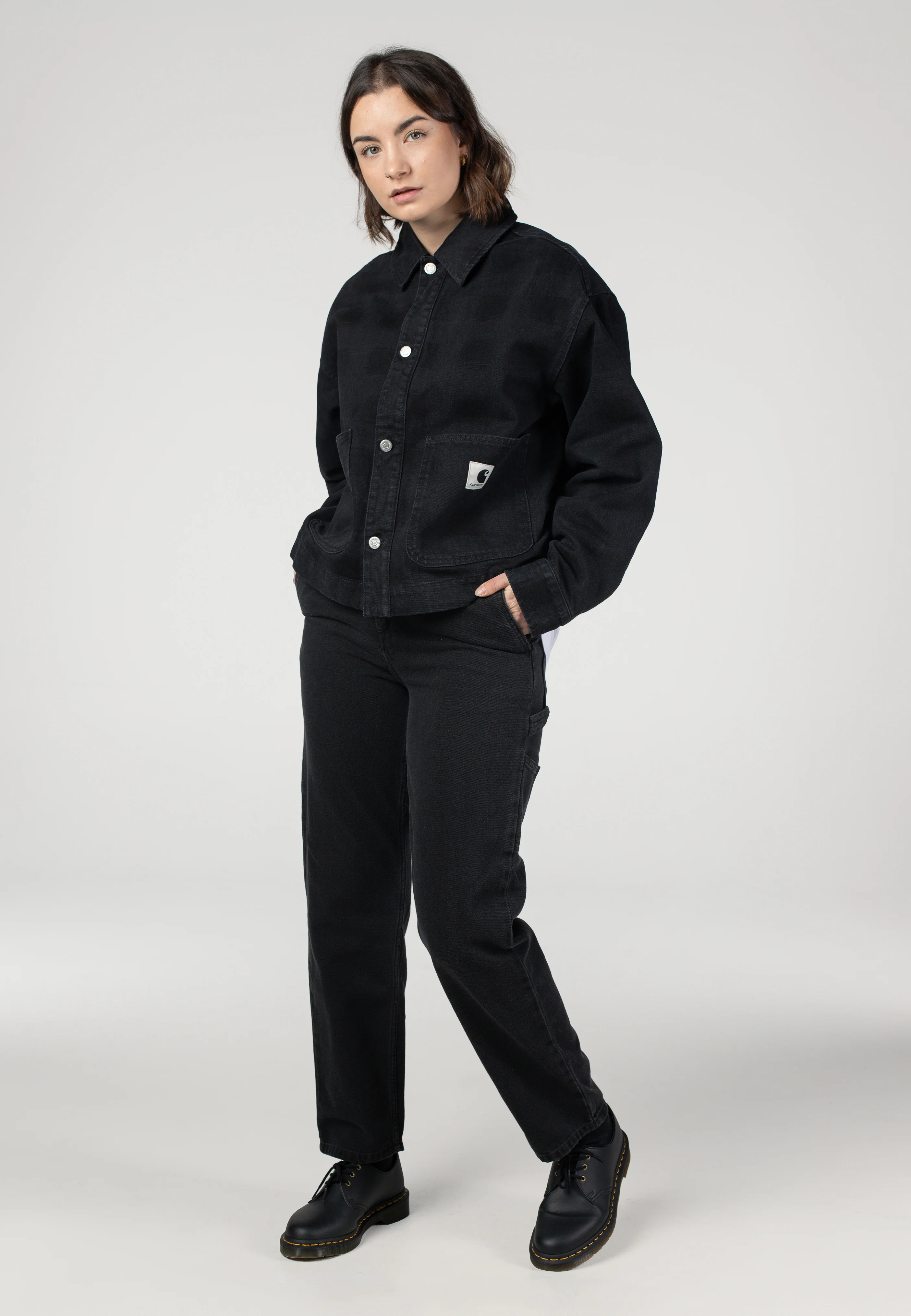 Carhartt WIP - W' Everson Stone Washed Print Black - Jacket - Image 2
