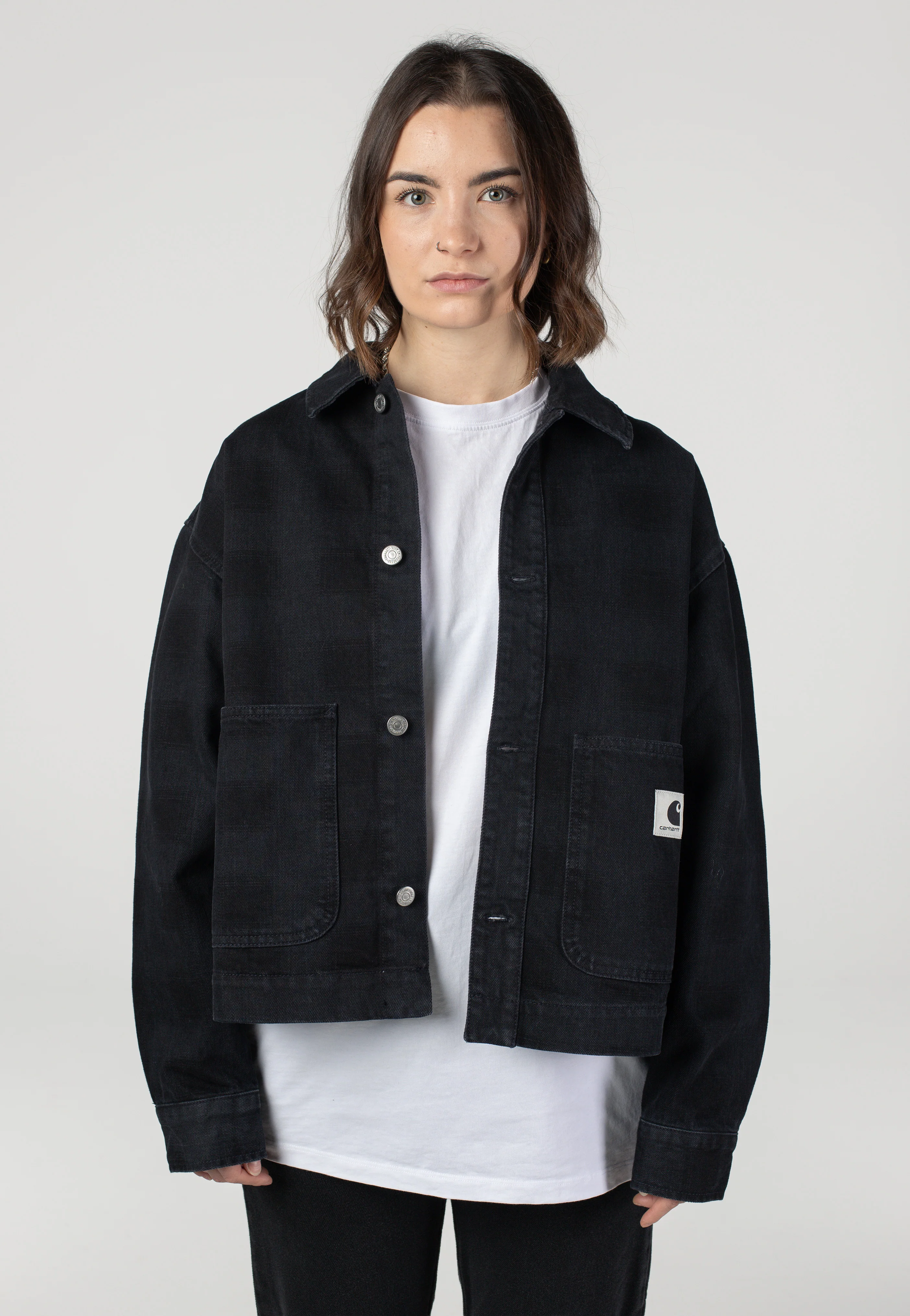Carhartt WIP - W' Everson Stone Washed Print Black - Jacket - Image 8