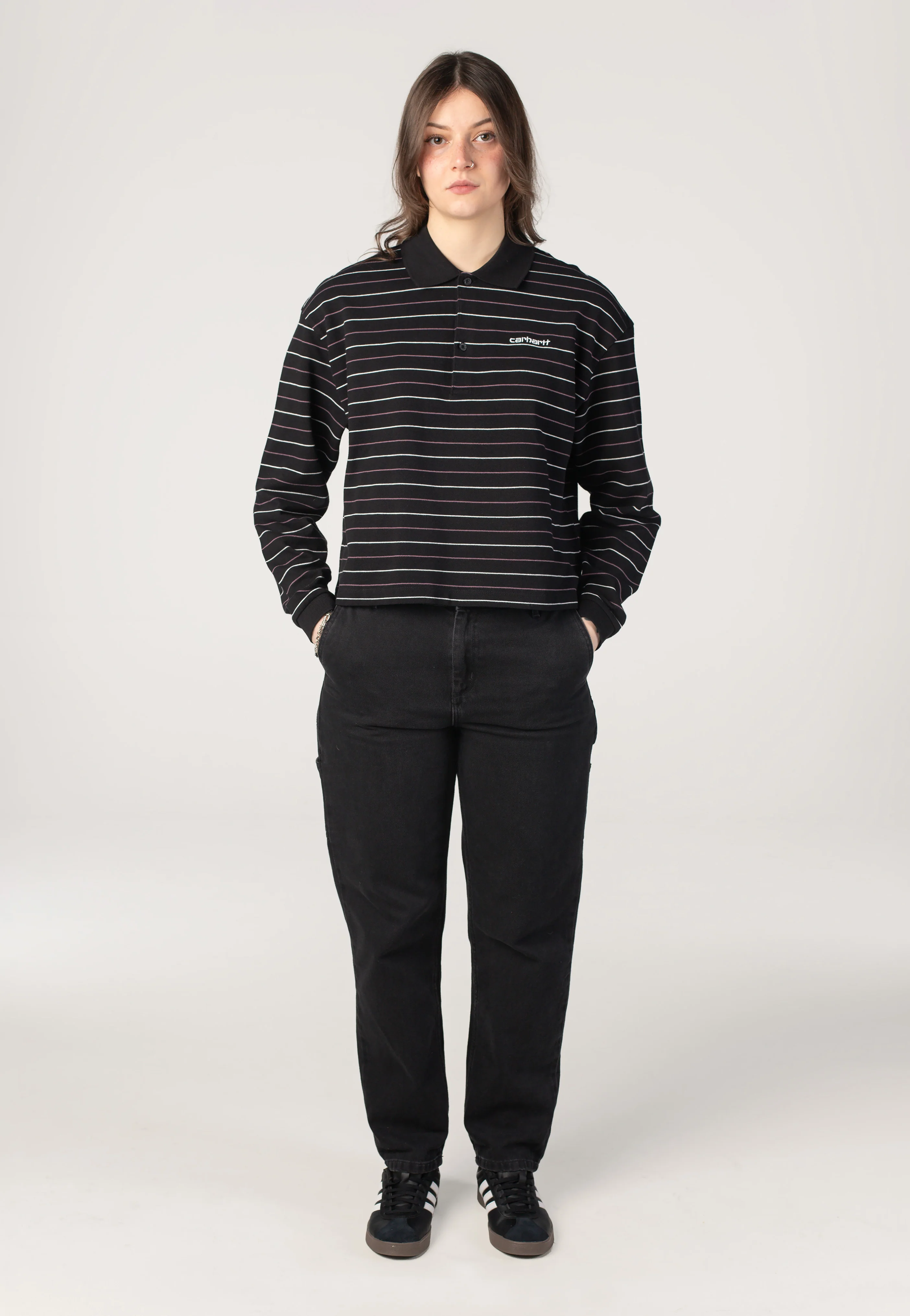 Carhartt WIP - W' Mabel Stripe/Black - Longsleeve - Image 8