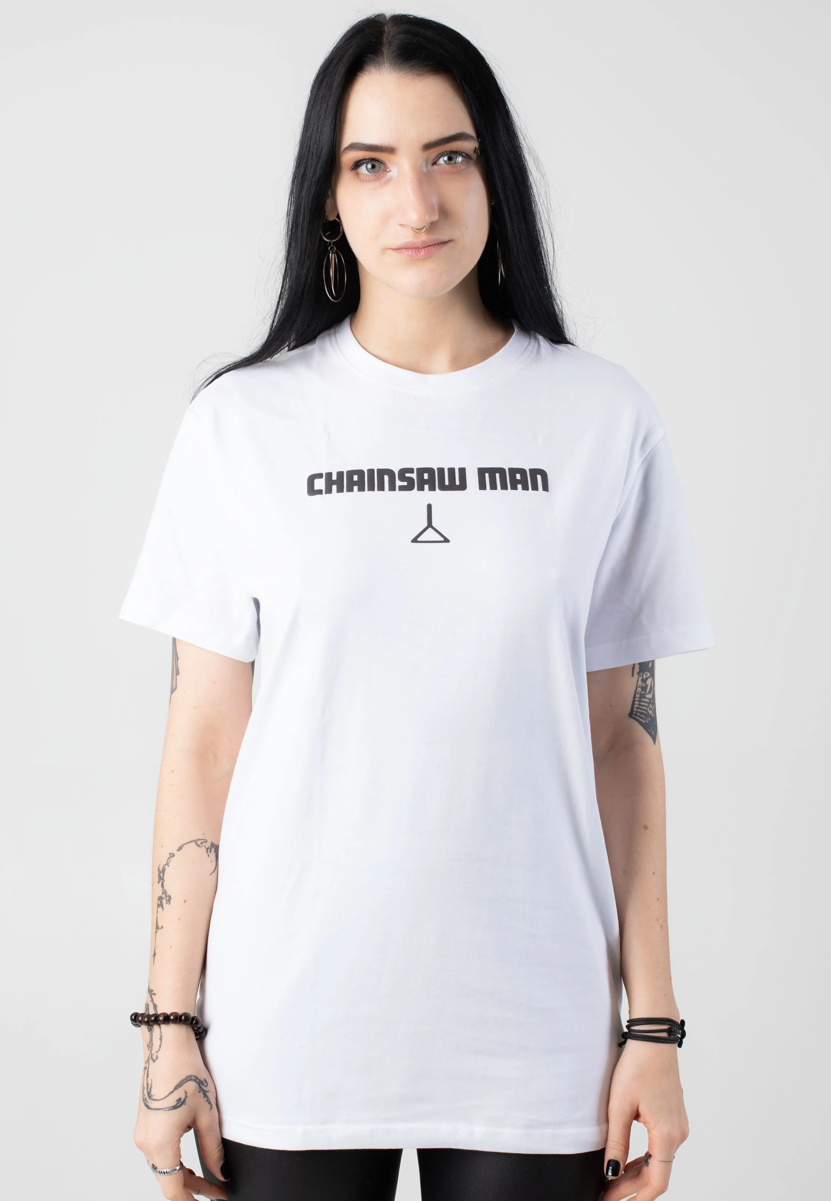 Chainsaw Man - Outlined White - T-Shirt - Image 5