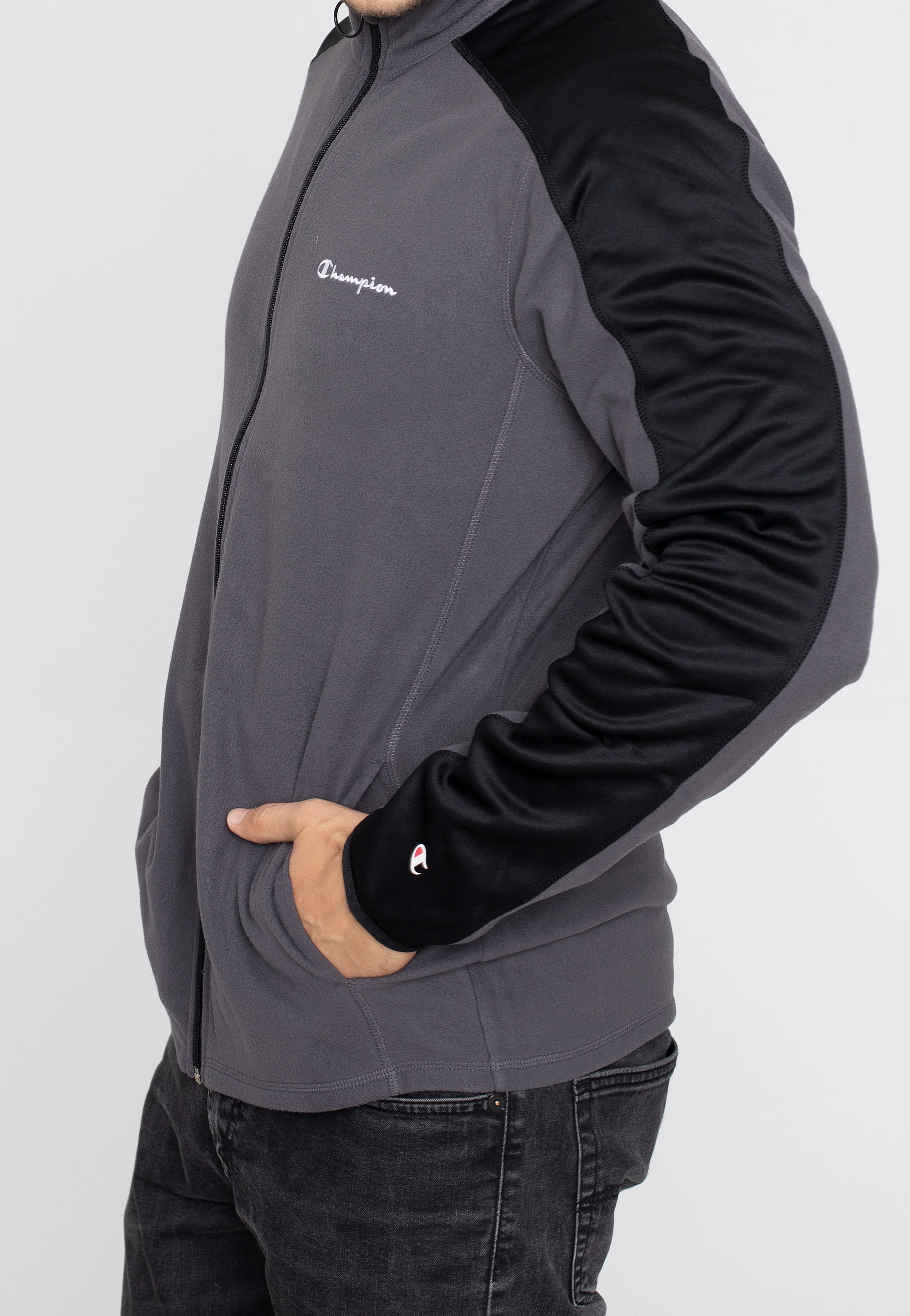 Champion - Full Zip Side Pocket Logo EBN/NBK - Track Jacket - Image 3