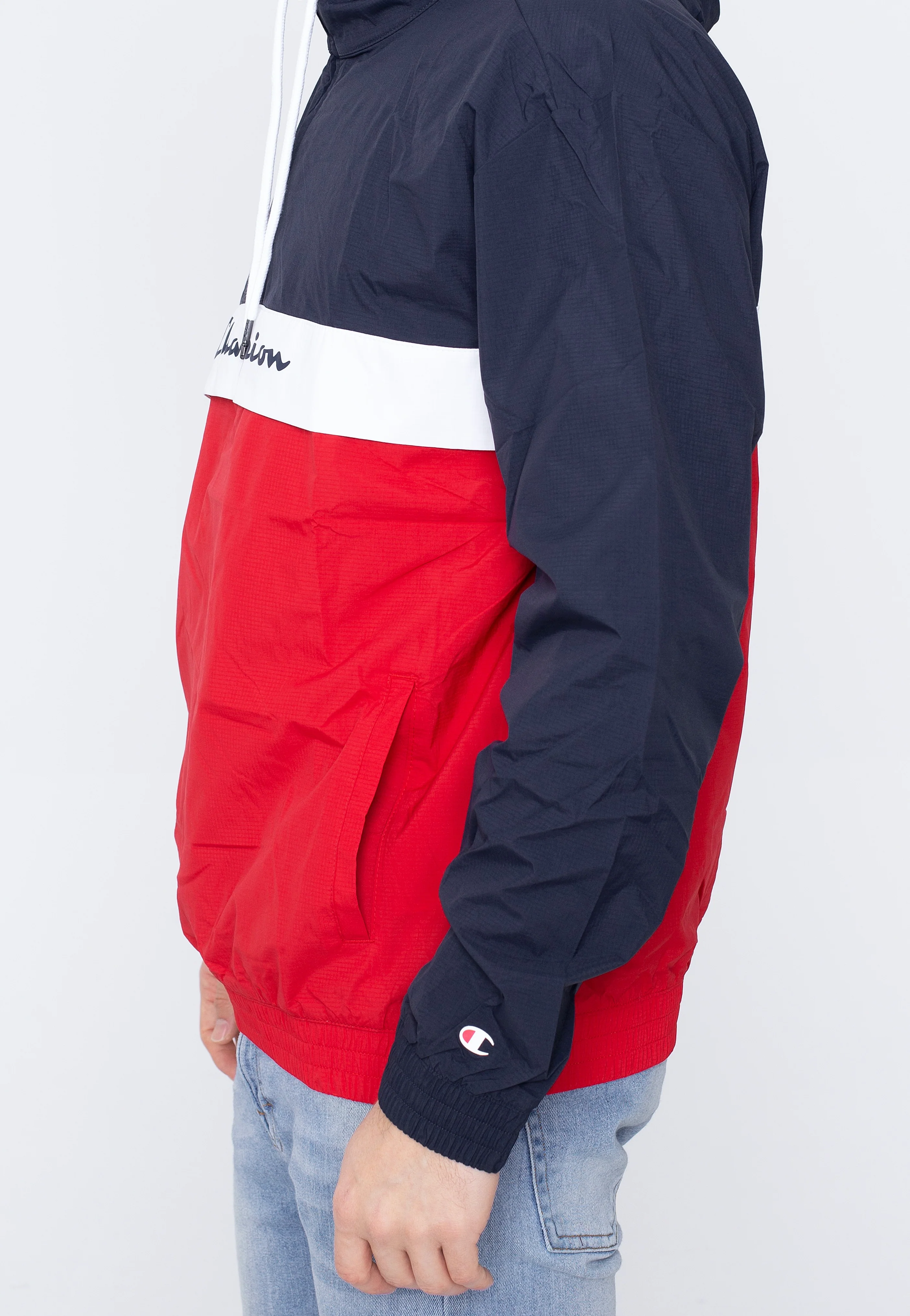Champion - Halfzip Hooded HTR/NNY/WHT - Jacket - Image 3