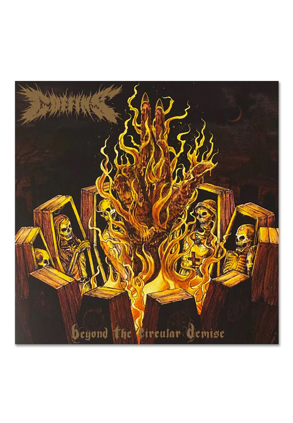 Coffins - Beyond The Circular Demise Ltd. Black Ice w/ Mustard/Halloween Orange/Oxblood - Splattered Vinyl - Image 2