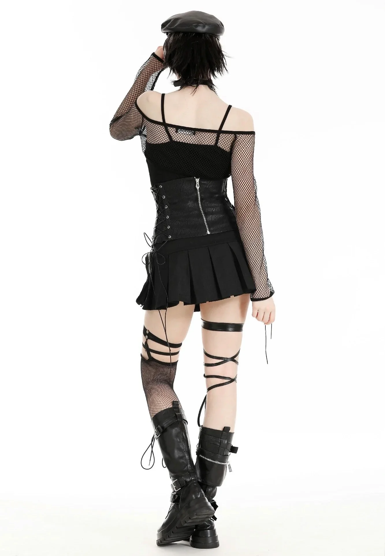 Dark In Love - Black Hot Punk Mesh Black - Top - Image 3