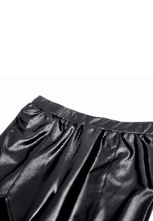 Dark In Love - Black PU Leather Armor Knight - Pants - Image 12