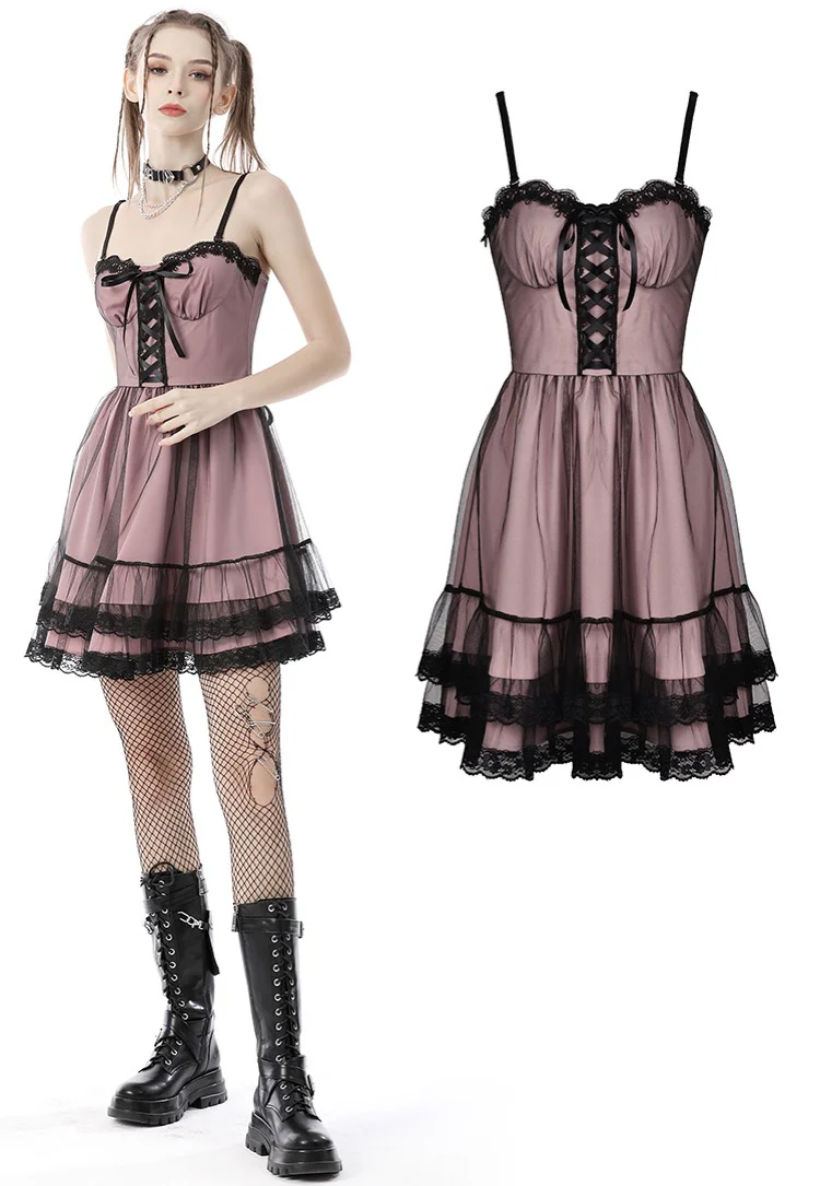 Dark In Love - Cool Mesh Pink - Dress - Image 9