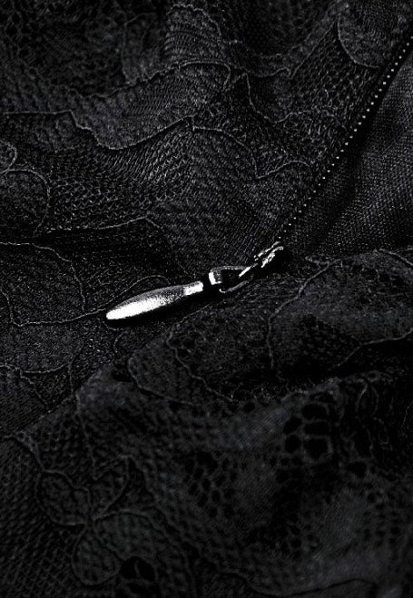 Dark In Love - Gothic Lace See-Through Sexy Waint Lace Maxi Strap - Dress - Image 11