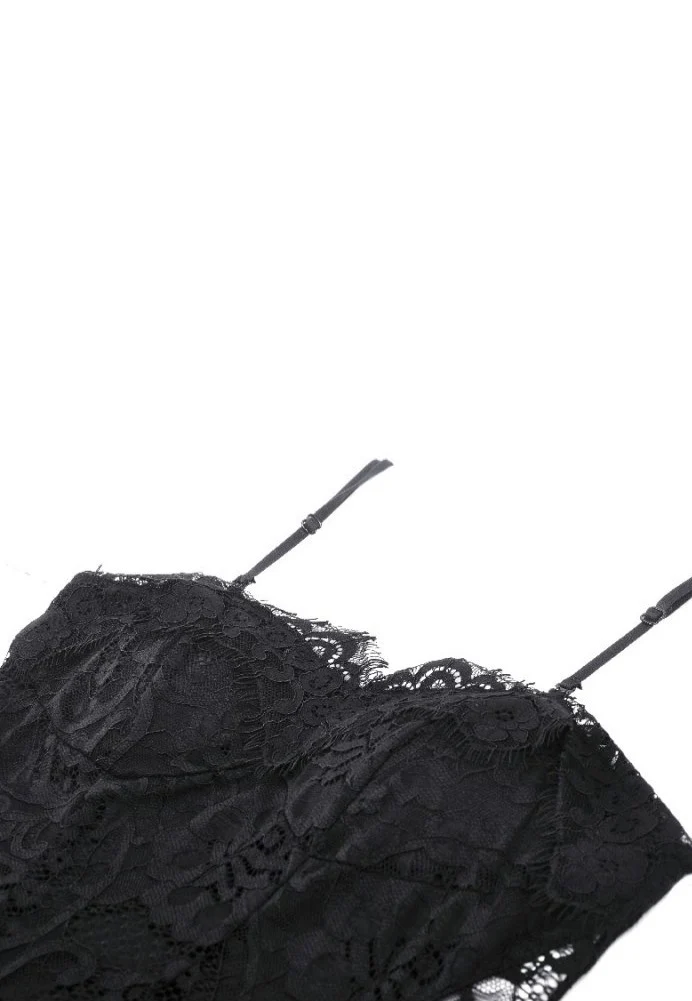 Dark In Love - Gothic Lace See-Through Sexy Waint Lace Maxi Strap - Dress - Image 8